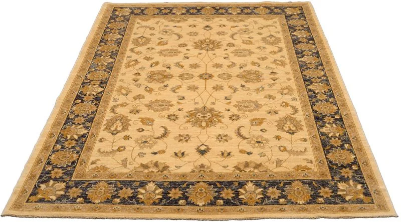 Ziegler Afghan Rug — hand-knotted, 184 × 273 cm, Wool