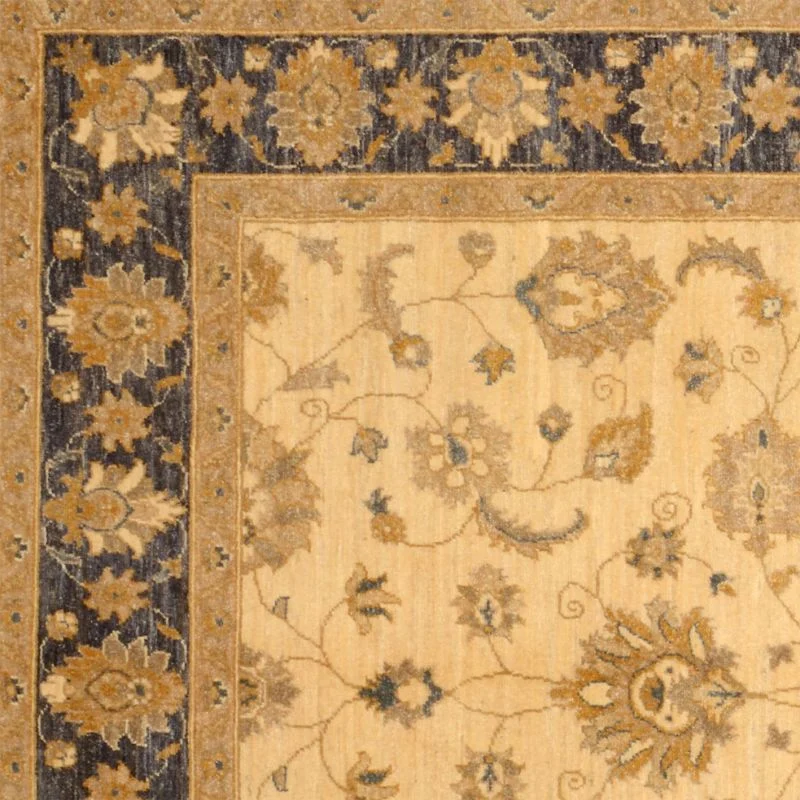 Ziegler Afghan Rug — hand-knotted, 184 × 273 cm, Wool