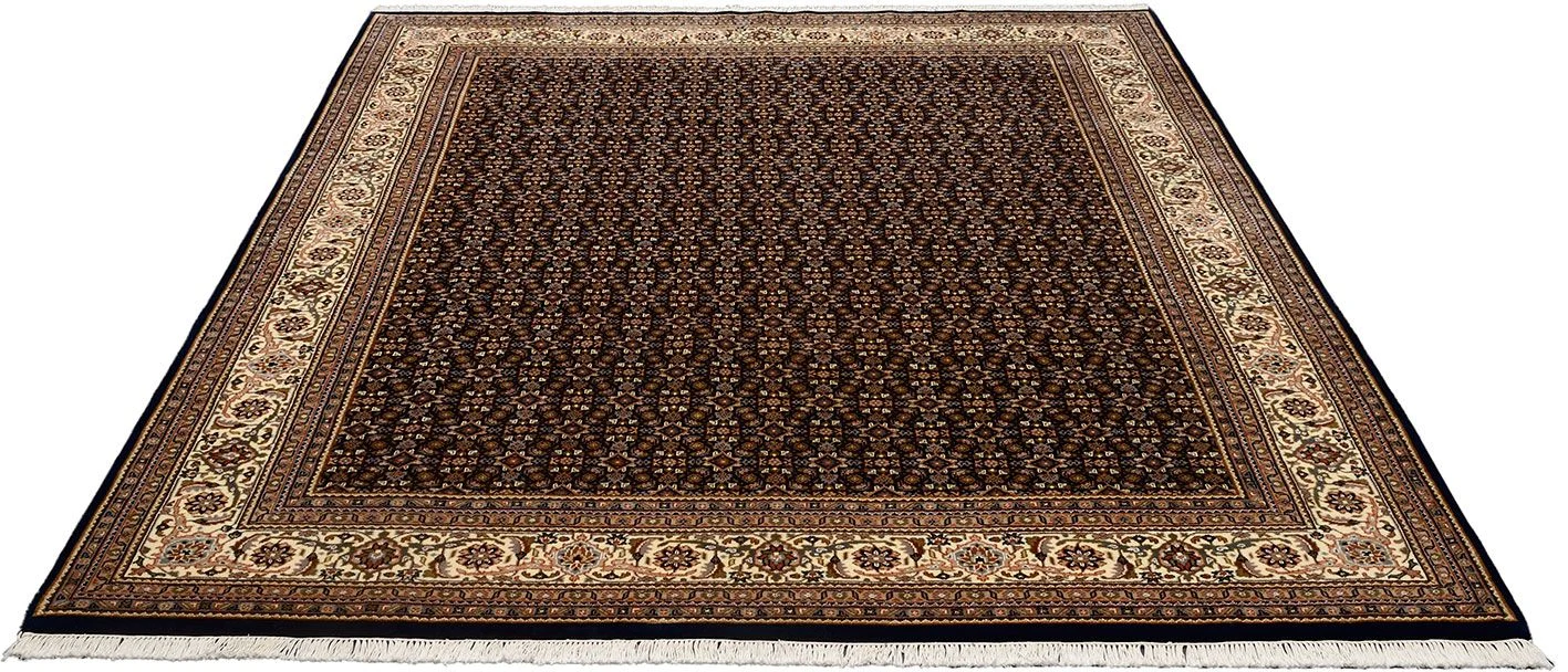 Hand-Knotted Wool & Silk Tabriz Indian Rug, 250 × 297 cm