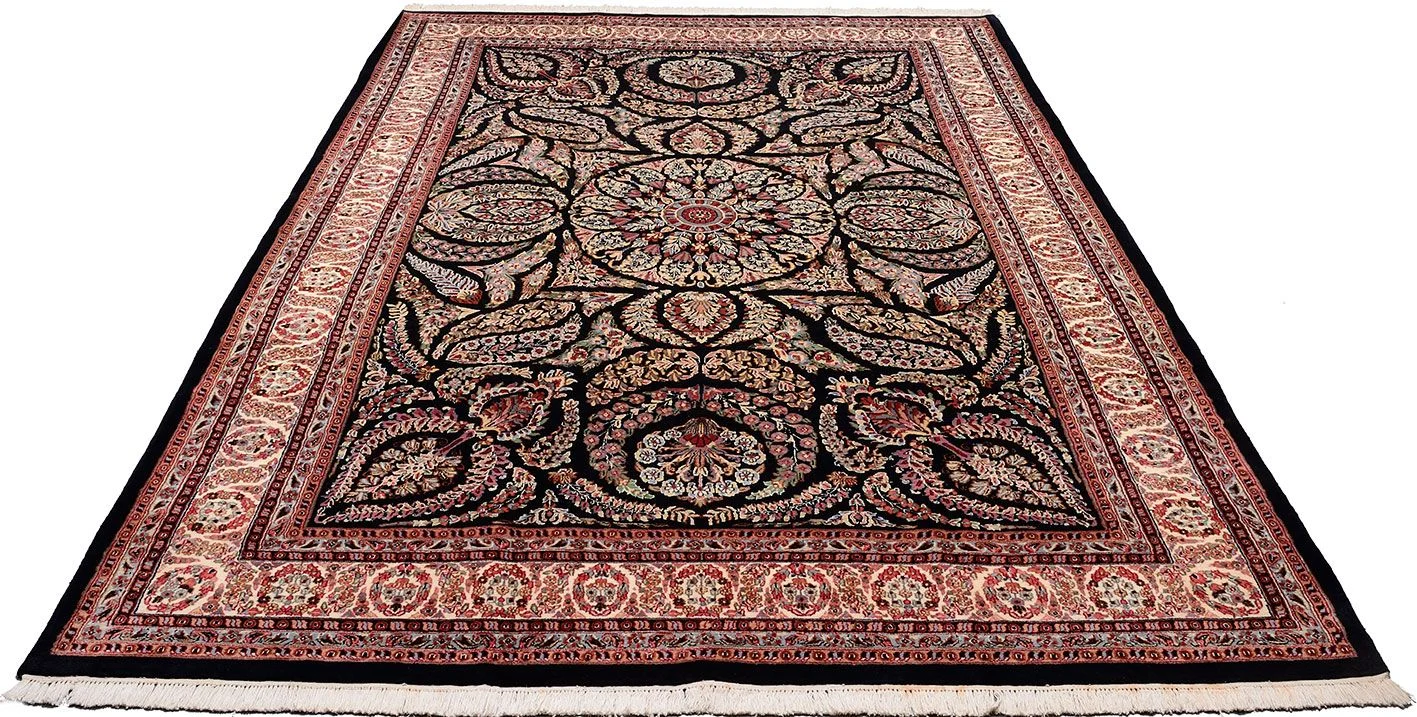 Isfahan Indian Rug 254 × 352 cm, Wool, hand-knotted