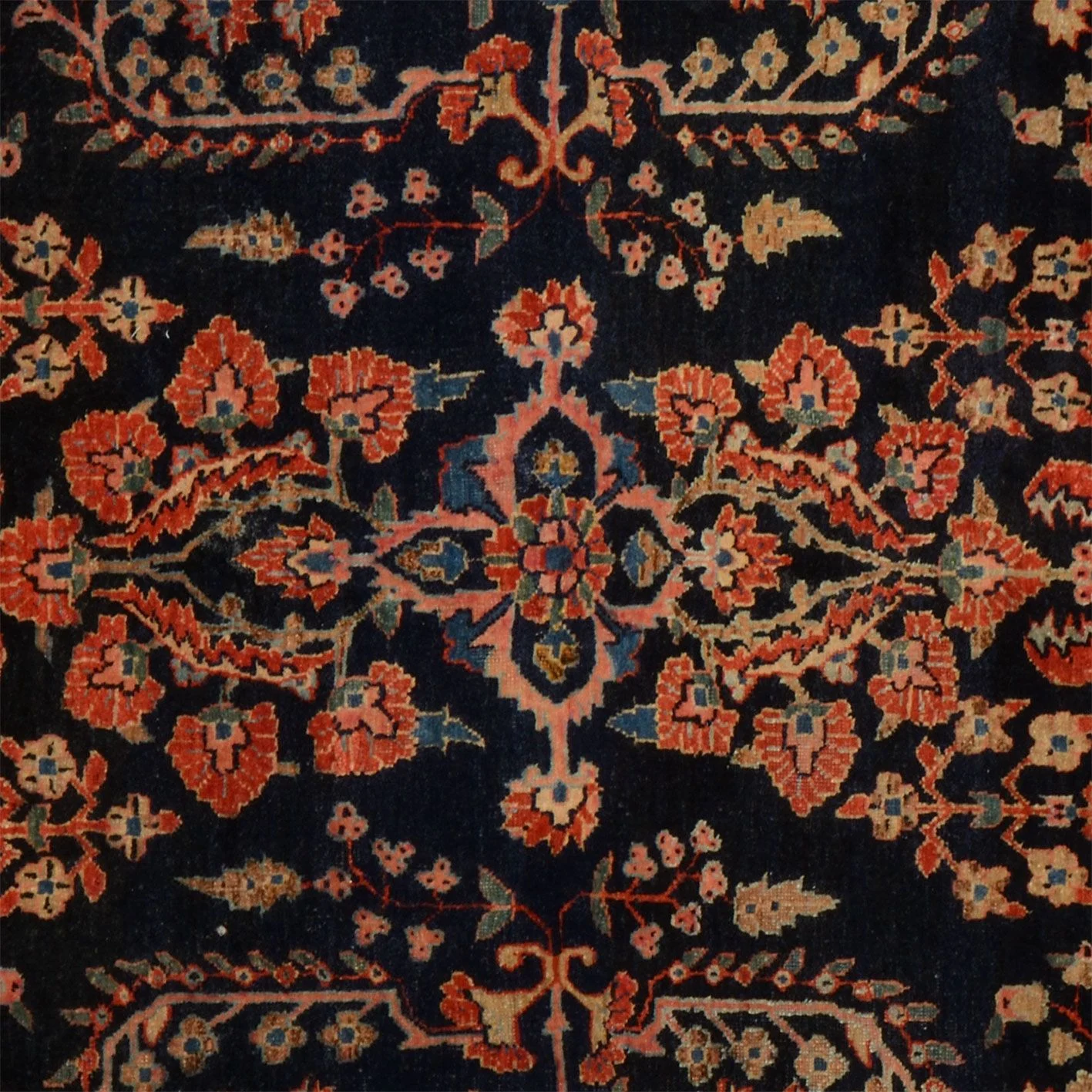 Hand-Knotted Wool Sarouk Persian Rug, 125 × 200 cm