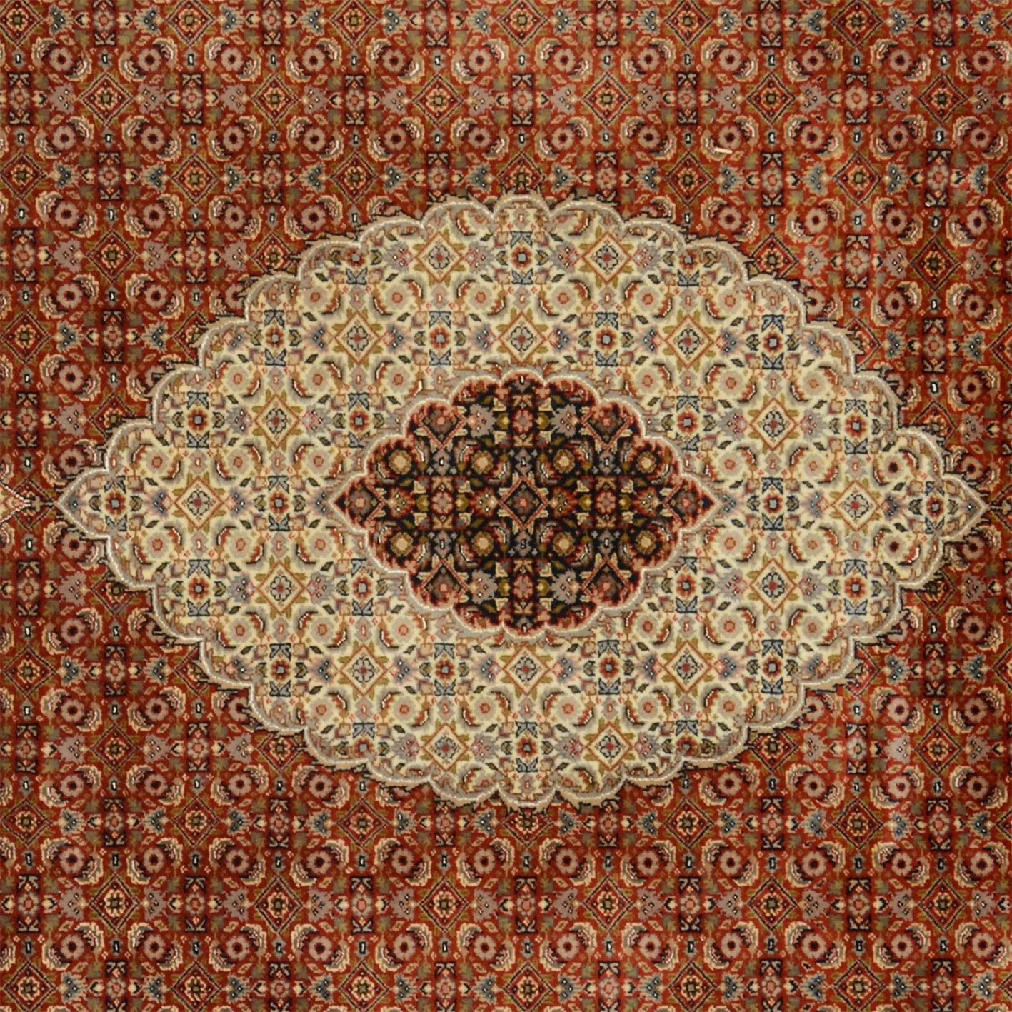 orientteppich-tabriz-mahi-247-x-350-cm-schurwolle-handgeknupft-3 Tabriz Indian Rug 247 × 350 cm, Wool, hand-knotted