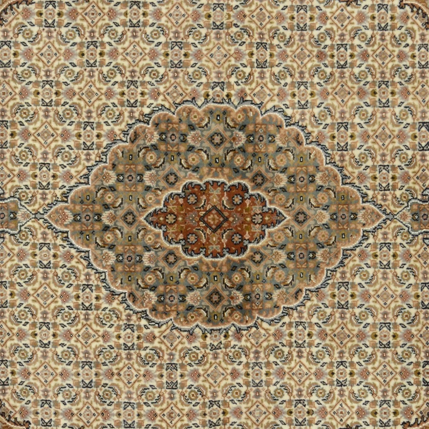 orientteppich-tabriz-194-x-245-cm-schurwolle-handgeknupft-3 Tabriz Indian Rug — hand-knotted, 194 × 245 cm, Wool