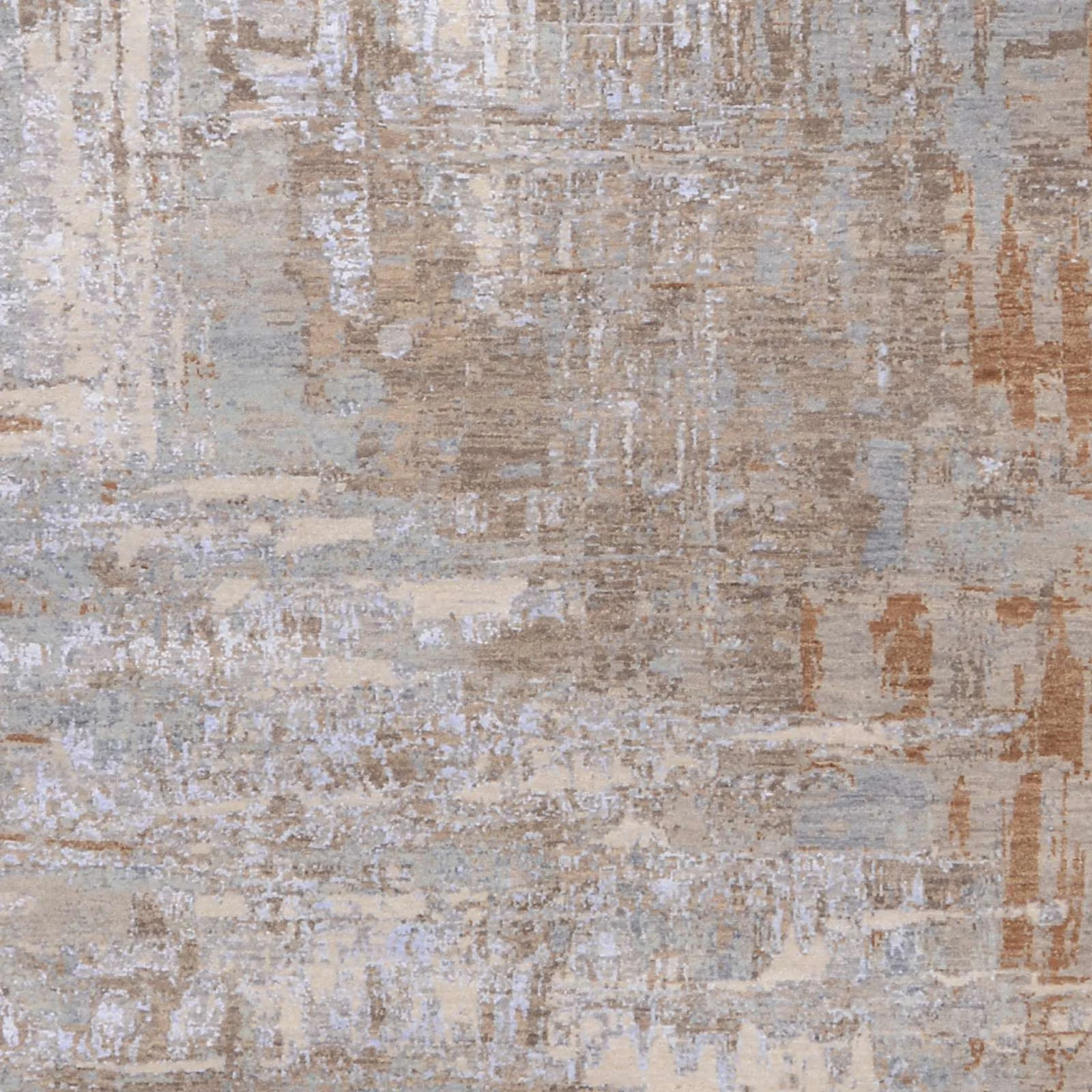 Indian Rug — hand-knotted, 246 × 321 cm, Wool & Silk