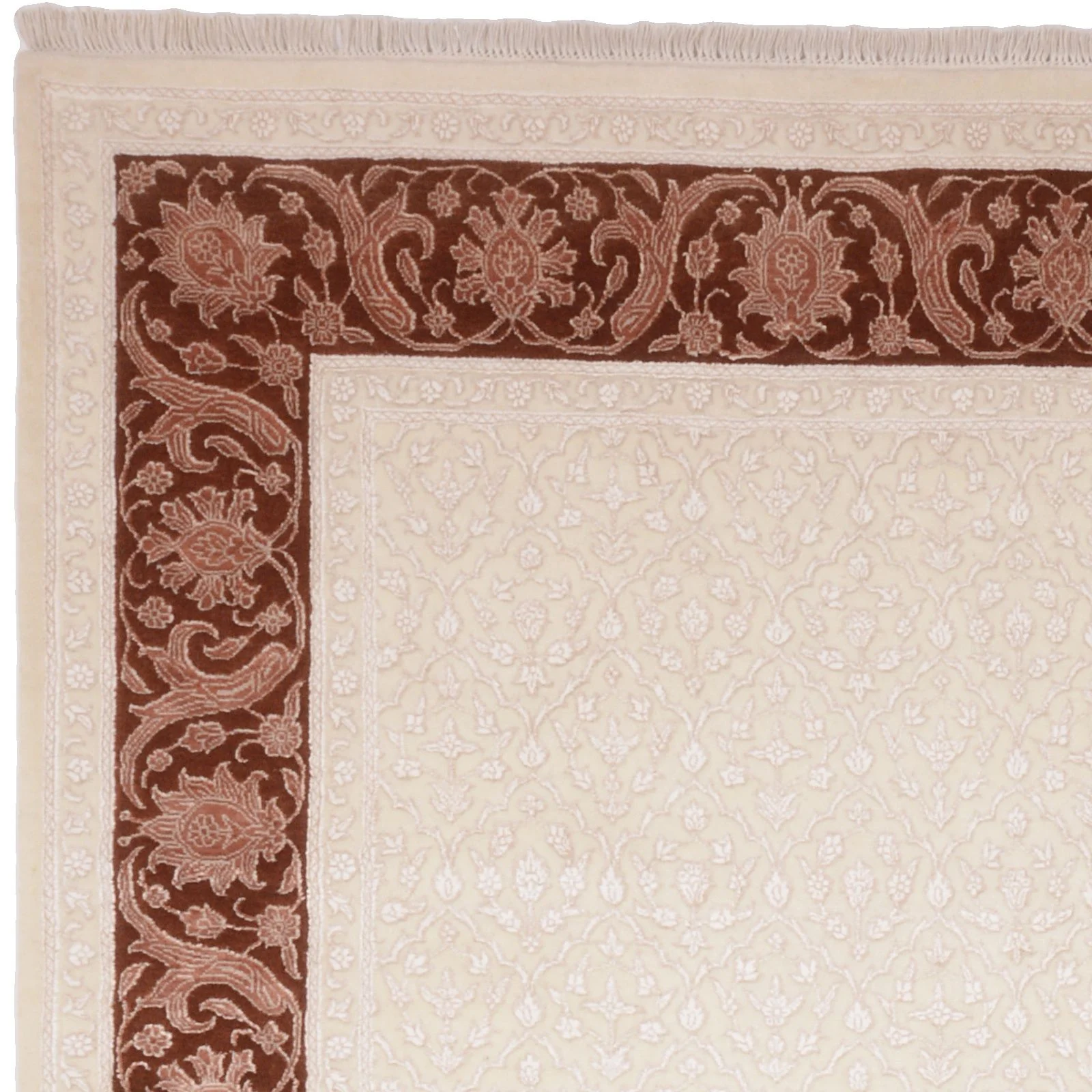 orientteppich-tabriz-200-x-300-cm-schurwolle-handgeknupft-6 Hand-Knotted Wool Tabriz Indian Rug, 200 × 300 cm
