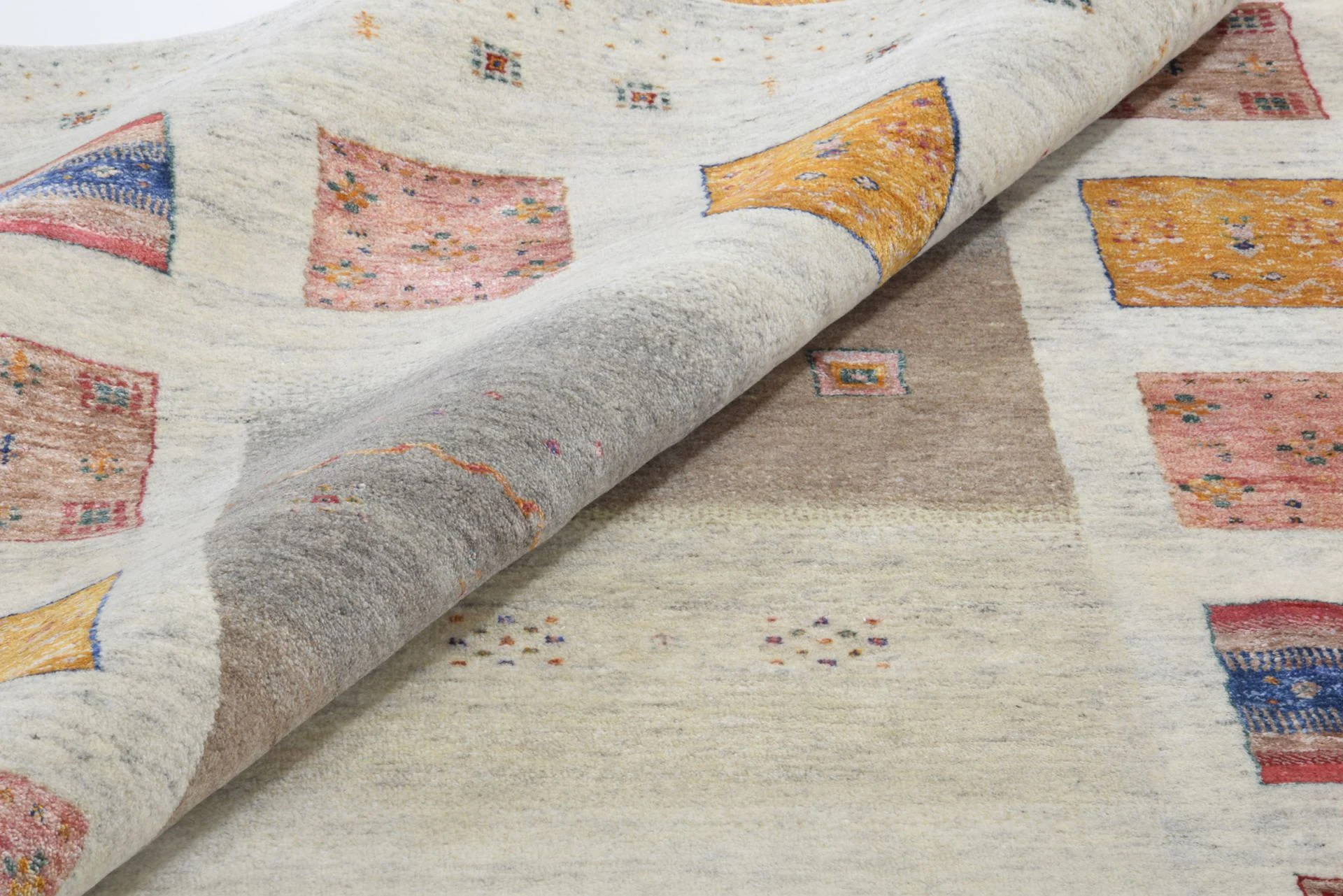 Hand-Knotted Wool Loribaft Indian Rug, 241 × 354 cm