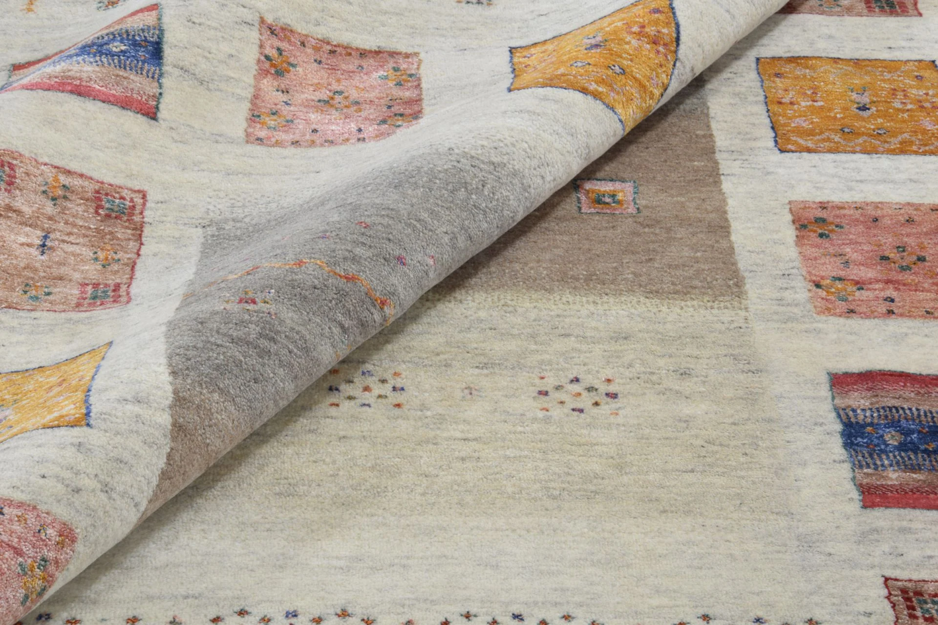 Hand-Knotted Wool Loribaft Indian Rug, 241 × 354 cm