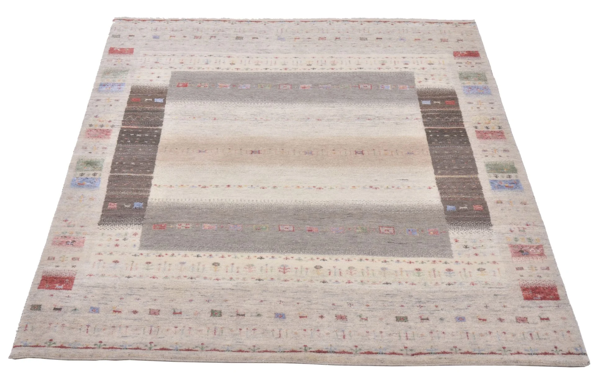 Loribaft Indian Rug 153 × 198 cm, Wool & Silk, hand-knotted