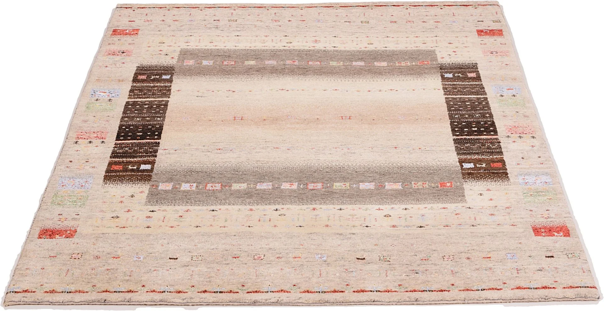 Loribaft Indian Rug 153 × 198 cm, Wool & Silk, hand-knotted
