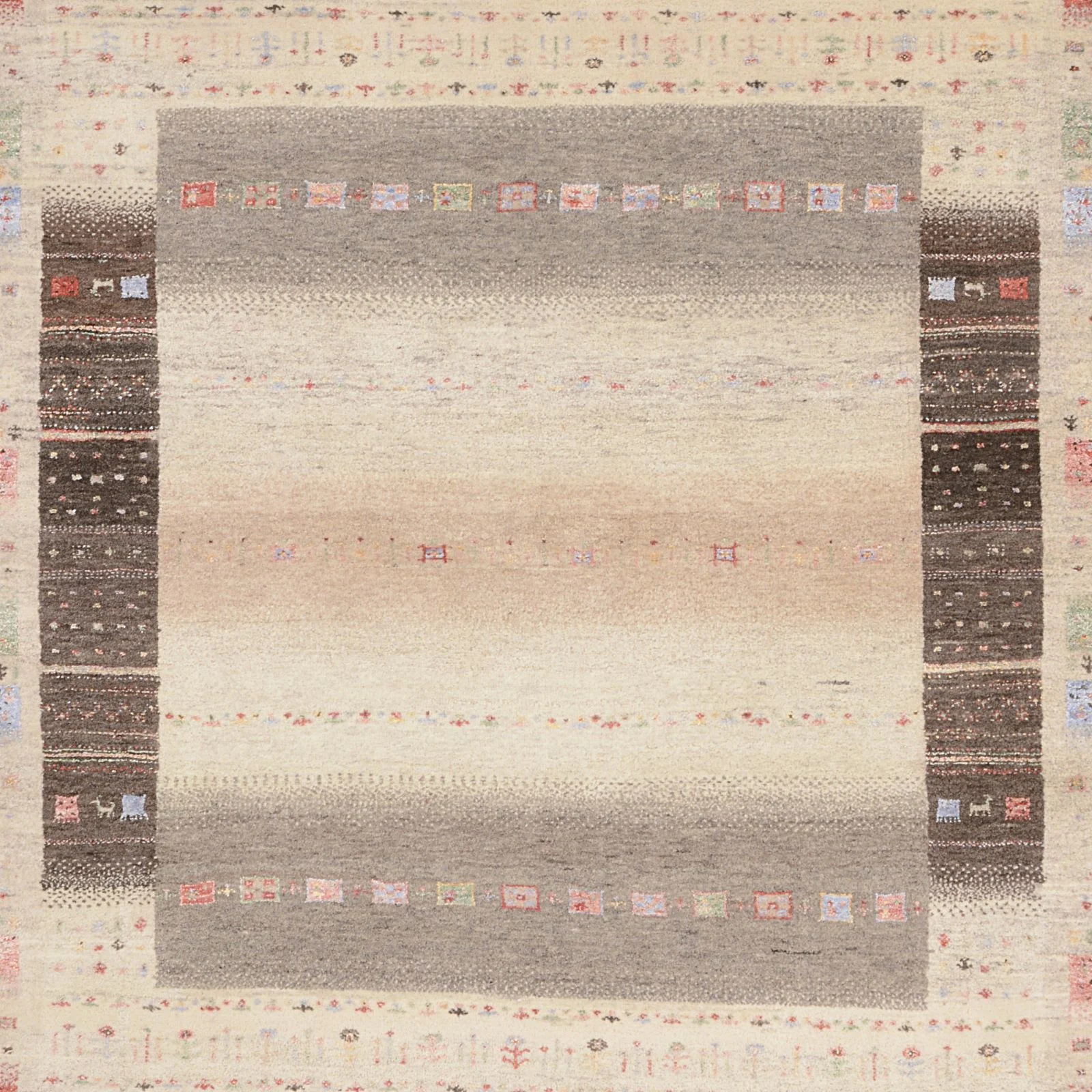 Loribaft Indian Rug 153 × 198 cm, Wool & Silk, hand-knotted