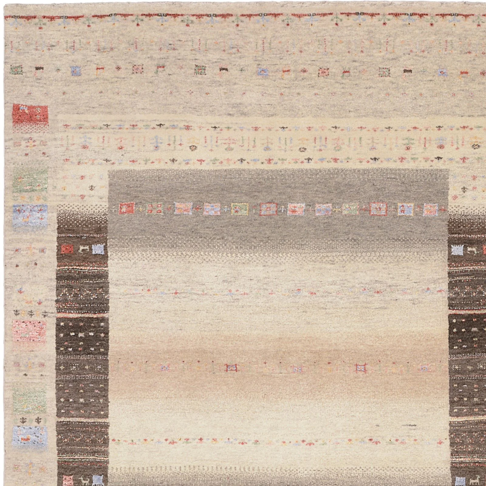 Loribaft Indian Rug 153 × 198 cm, Wool & Silk, hand-knotted