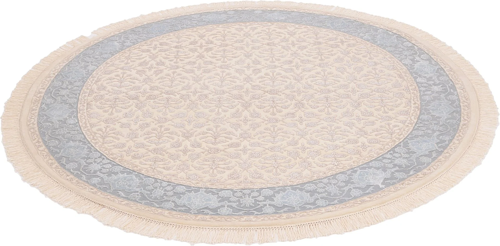 orientteppich-tabriz-200-x-200-cm-schurwolle-handgeknupft-rund-1 Hand-Knotted Wool Tabriz Indian Rug, 200 × 200 cm