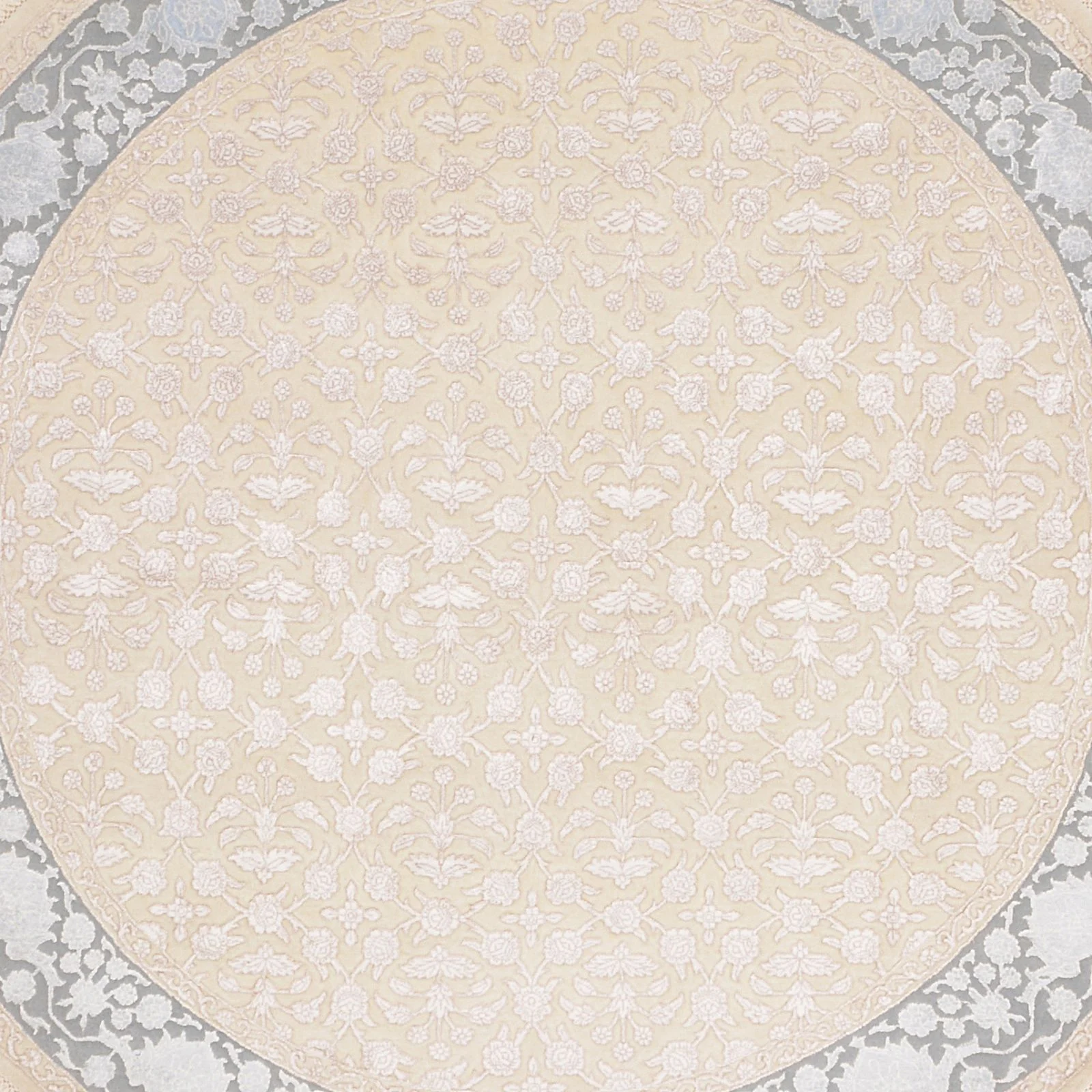 orientteppich-tabriz-200-x-200-cm-schurwolle-handgeknupft-rund-5 Hand-Knotted Wool Tabriz Indian Rug, 200 × 200 cm