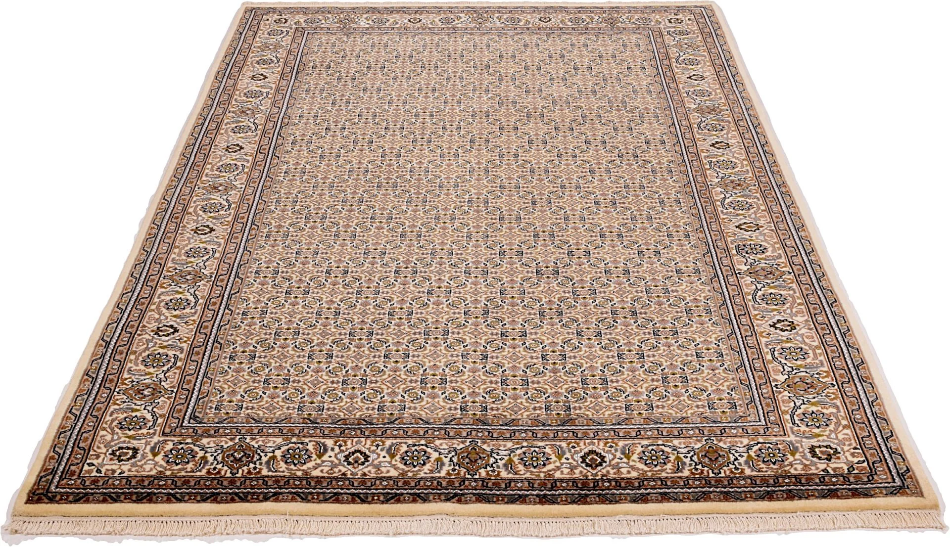 Hand-Knotted Wool Tabriz Indian Rug, 198 × 300 cm