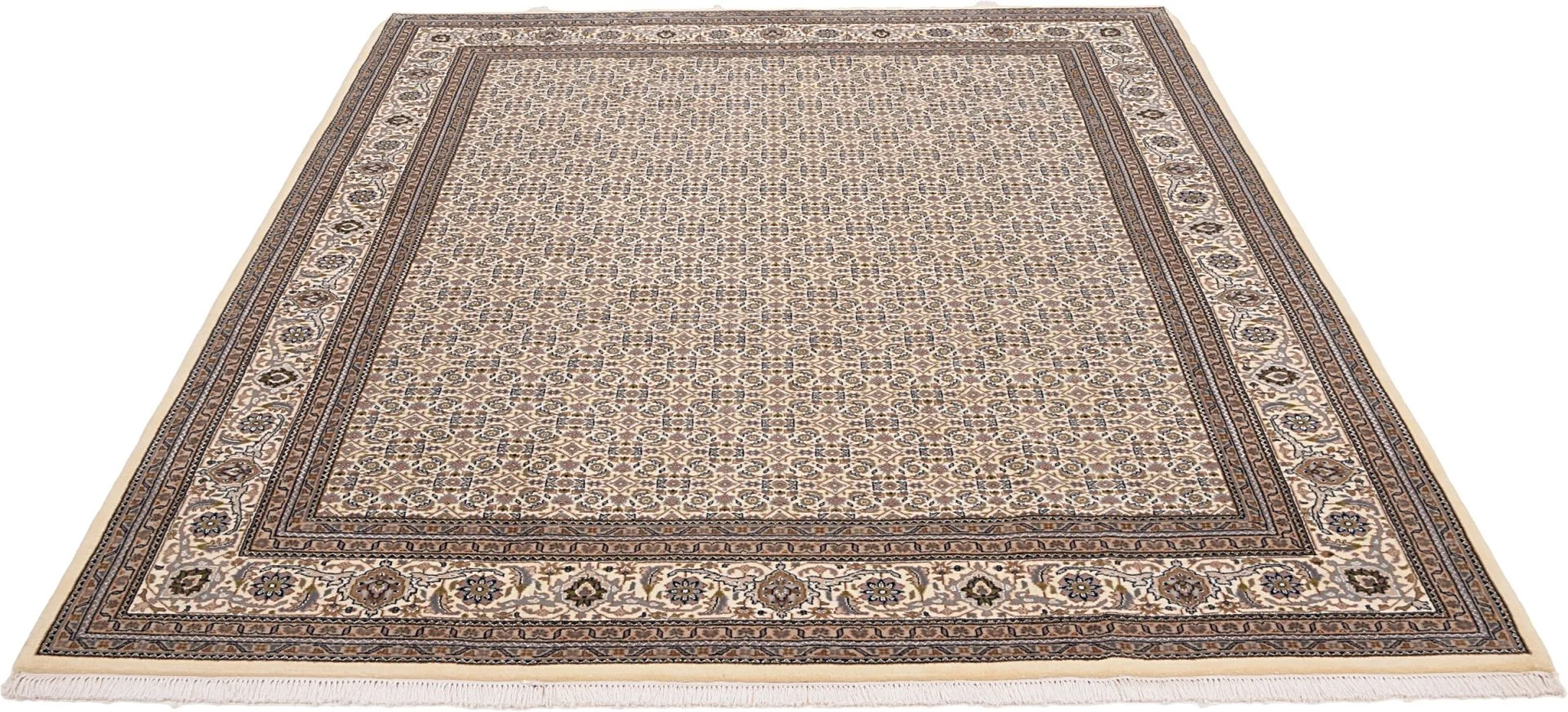 Hand-Knotted Wool Tabriz Indian Rug, 250 × 300 cm