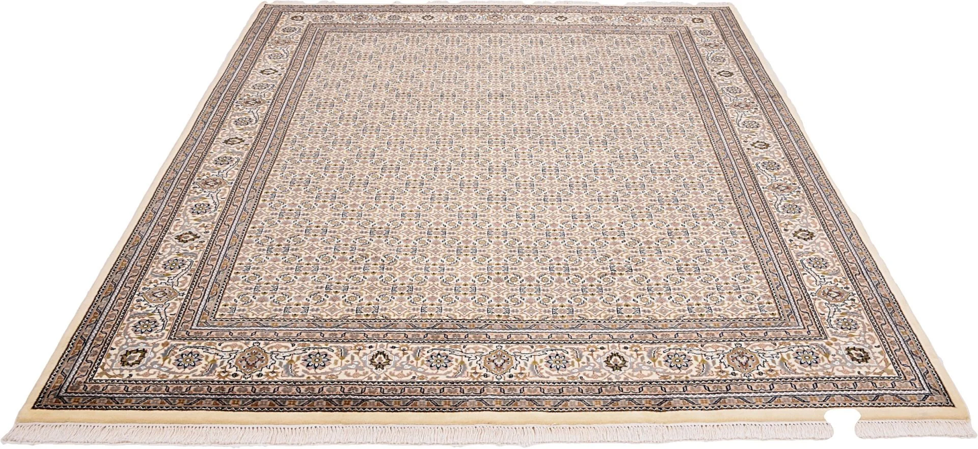 Hand-Knotted Wool Tabriz Indian Rug, 250 × 300 cm