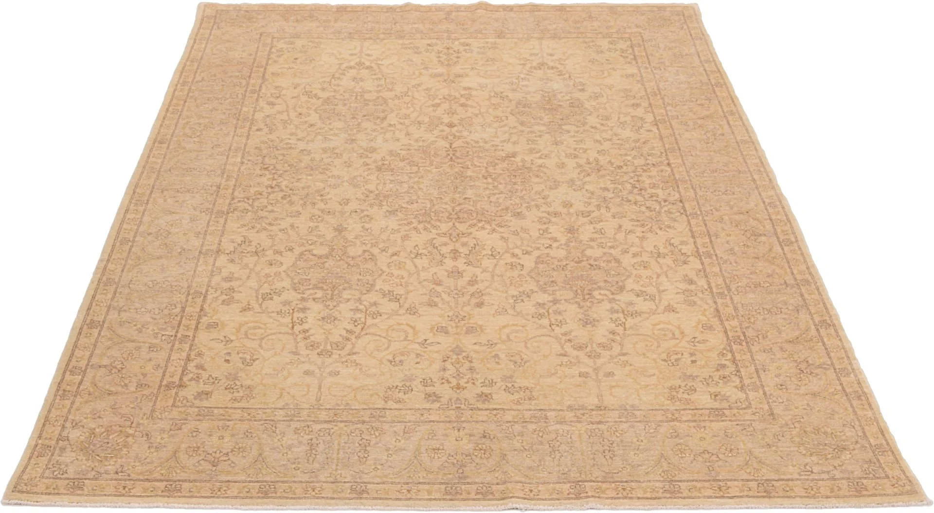 Hand-Knotted Wool Ziegler Pakistani Rug, 167 × 240 cm