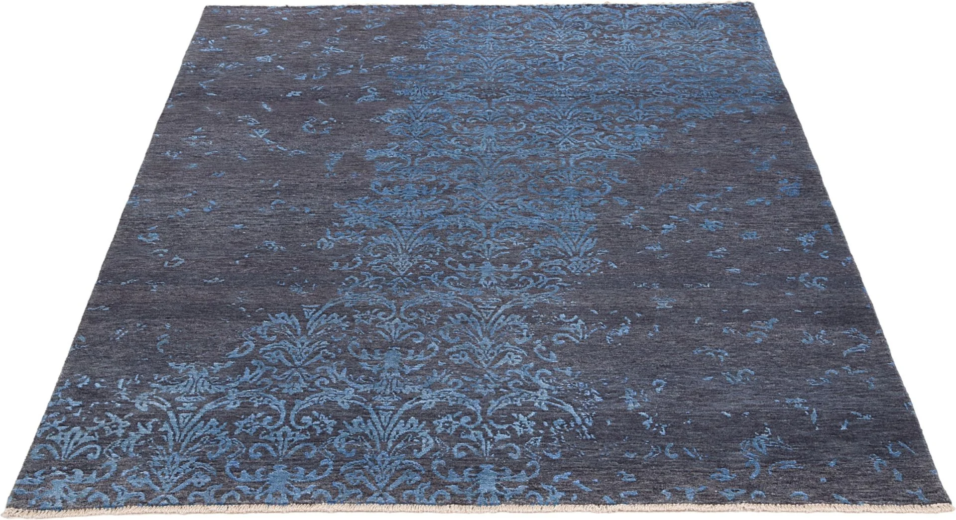 Hand-Knotted Wool Indian Rug, 176 × 238 cm