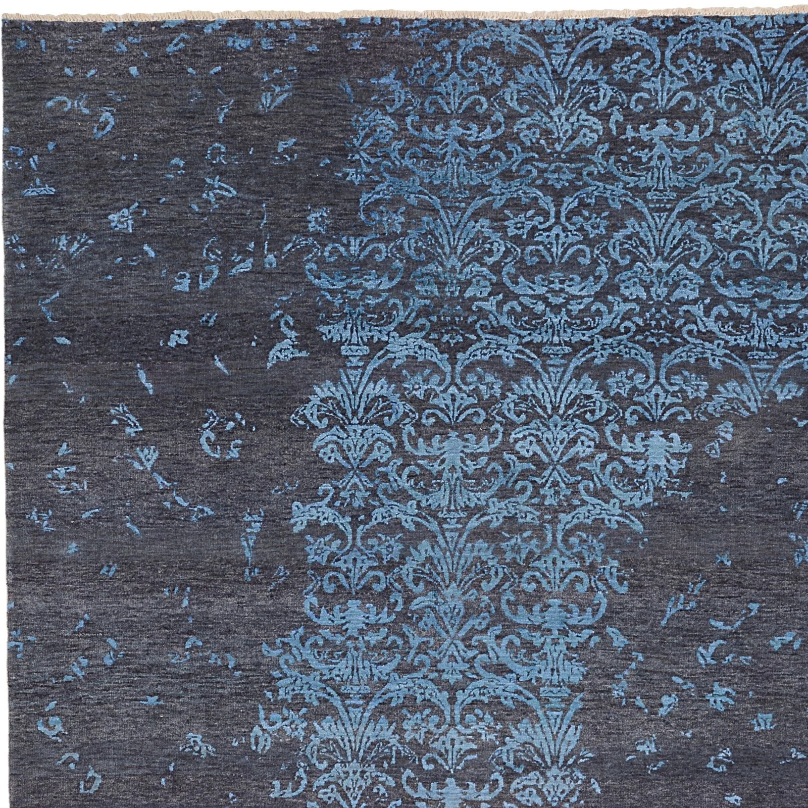 Hand-Knotted Wool Indian Rug, 176 × 238 cm