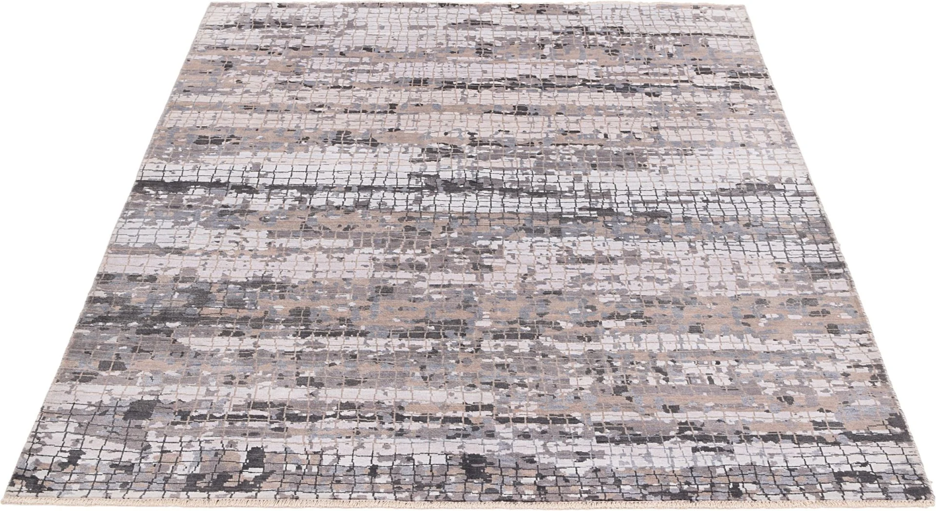Hand-Knotted Wool Indian Rug, 172 × 241 cm