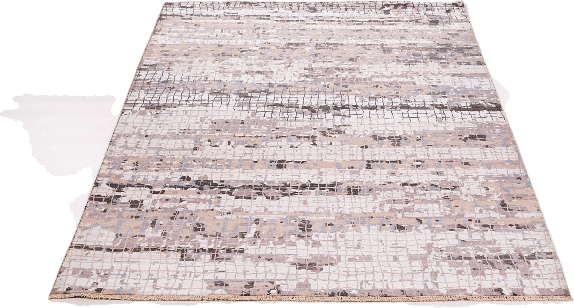 Hand-Knotted Wool Indian Rug, 172 × 241 cm