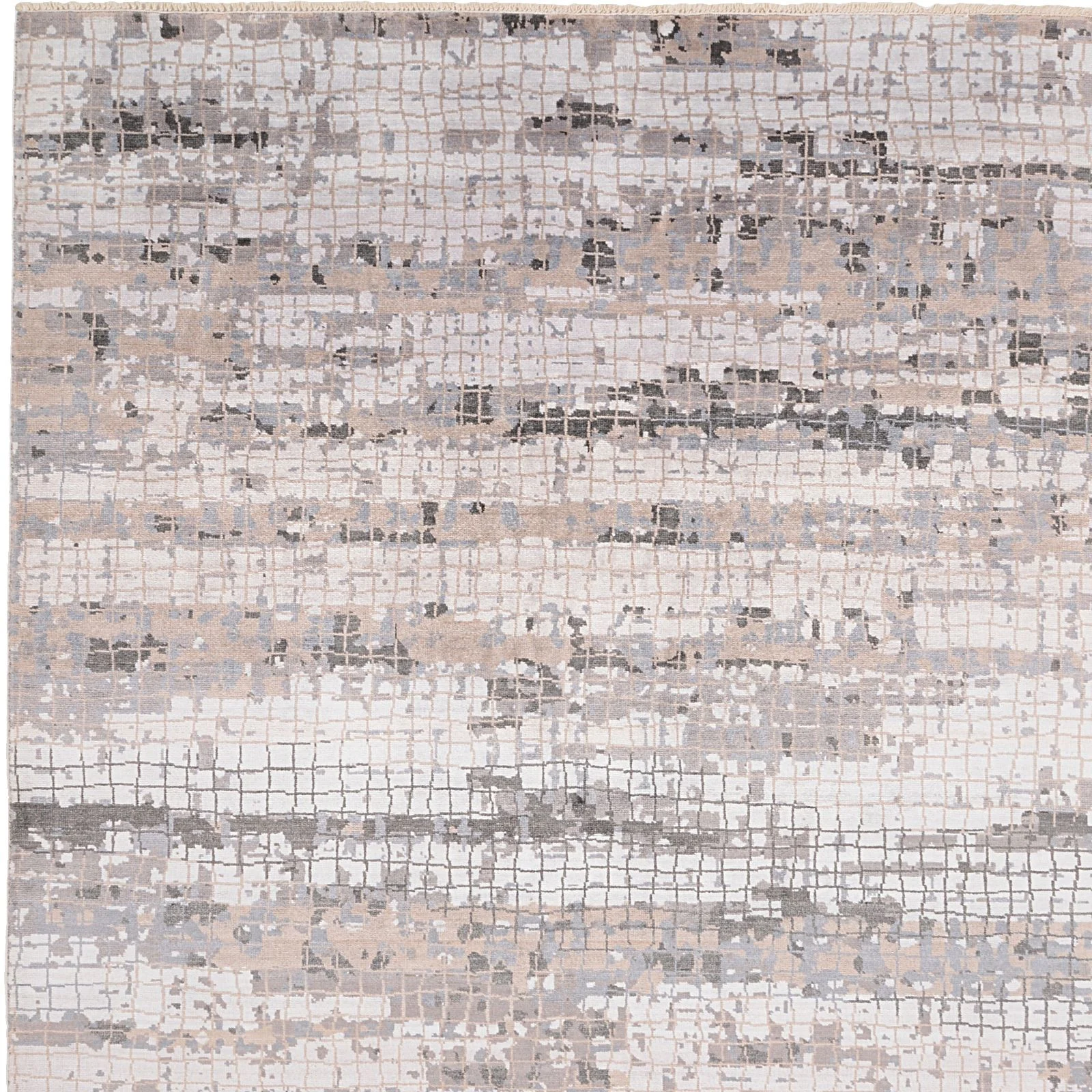 Hand-Knotted Wool Indian Rug, 172 × 241 cm