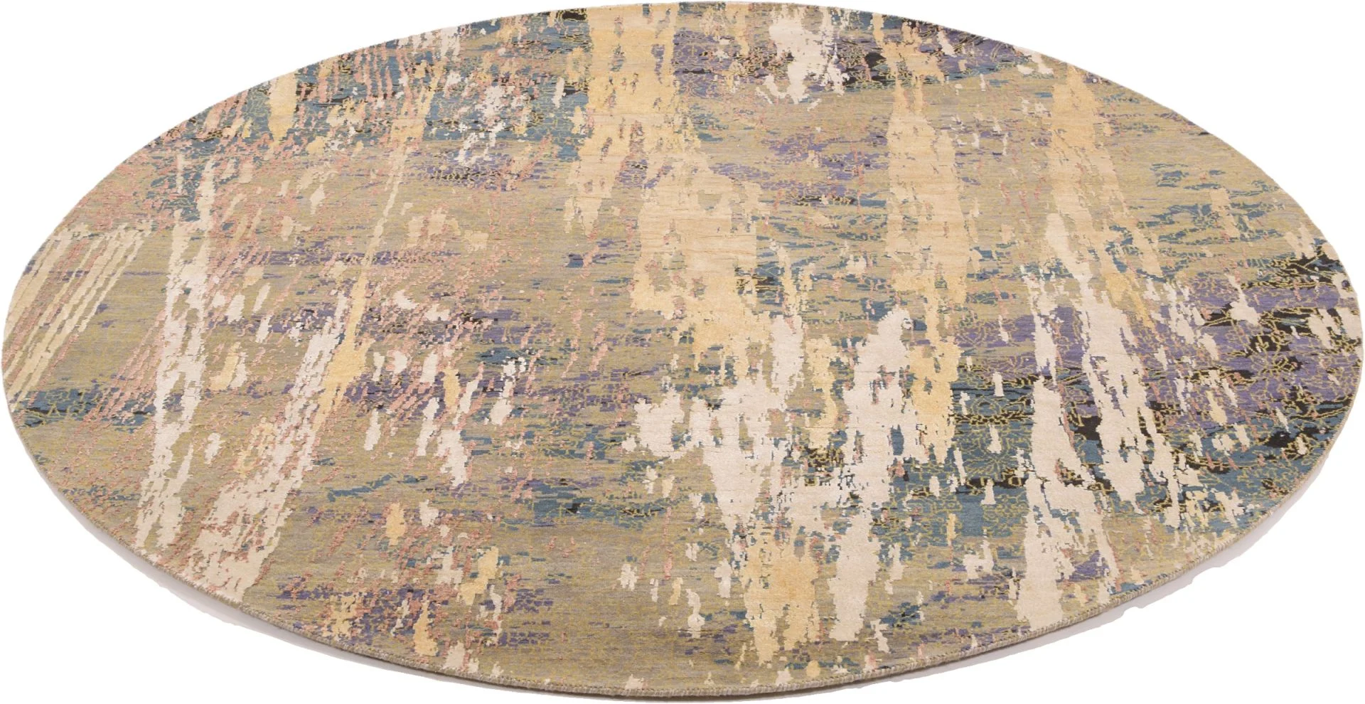 Indian Rug — hand-knotted, 243 × 243 cm, Silk