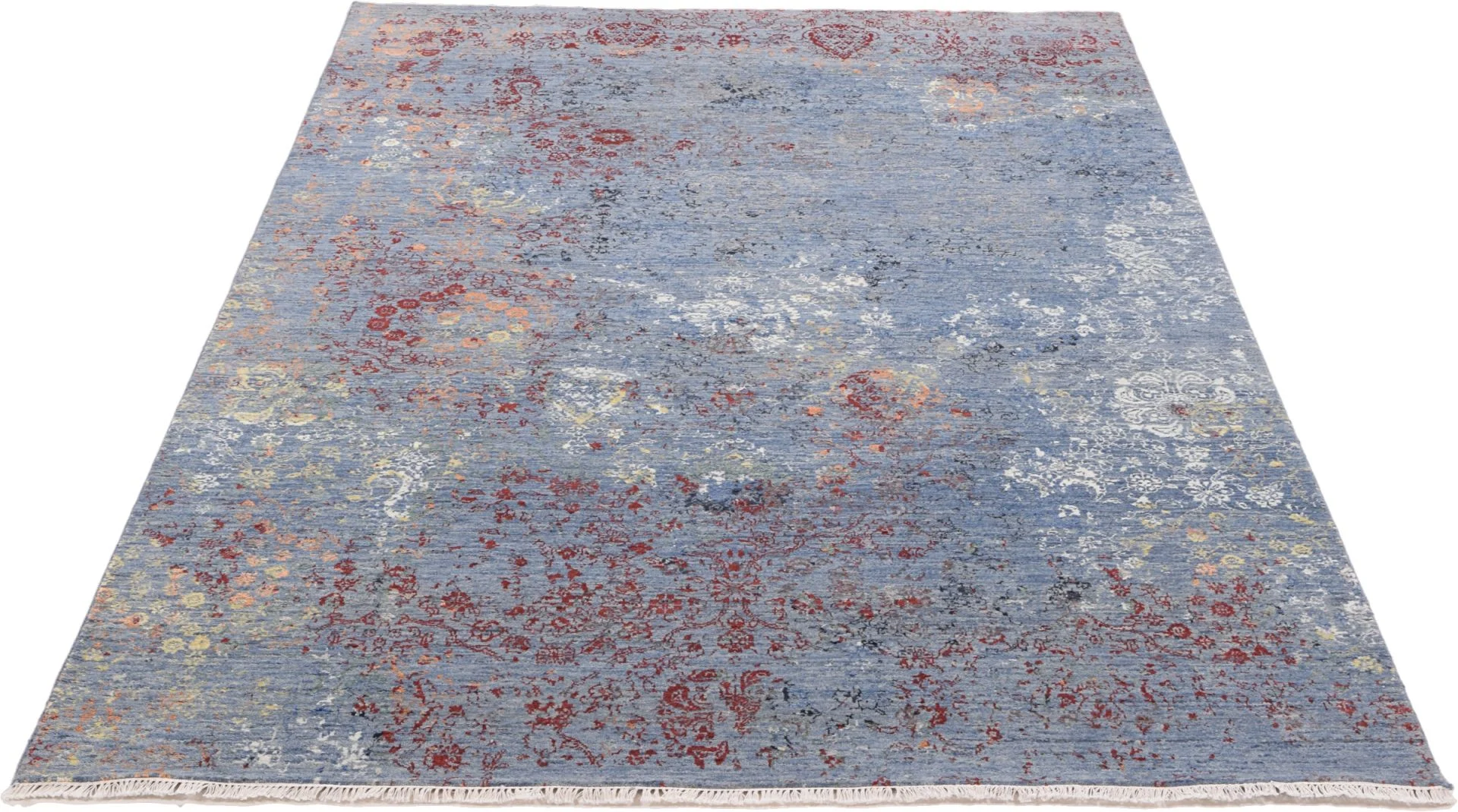 Indian Rug — hand-knotted, 184 × 275 cm, Silk
