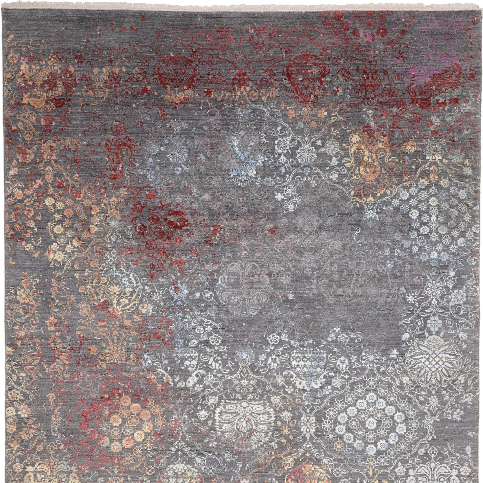 Indian Rug — hand-knotted, 184 × 275 cm, Silk
