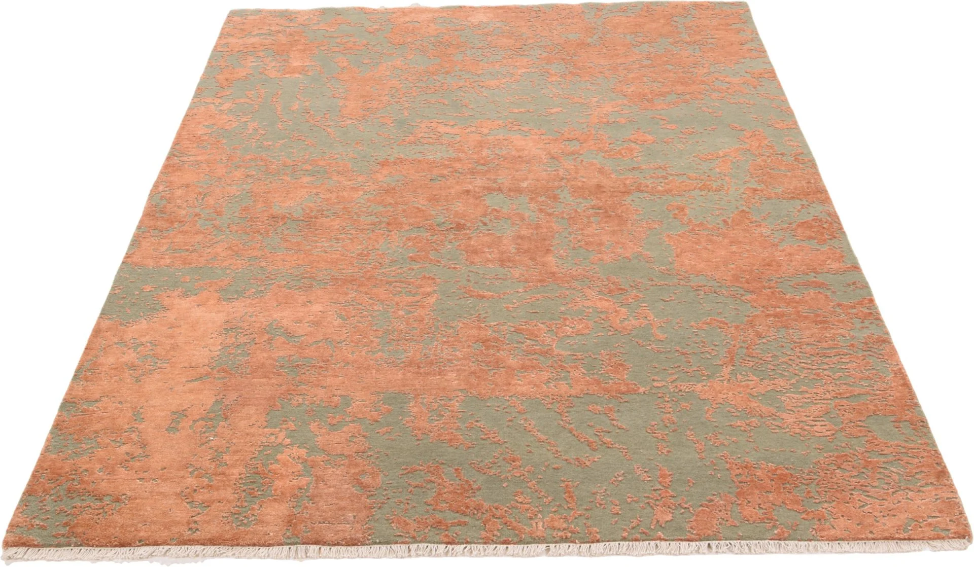 Hand-Knotted Silk Indian Rug, 174 × 244 cm