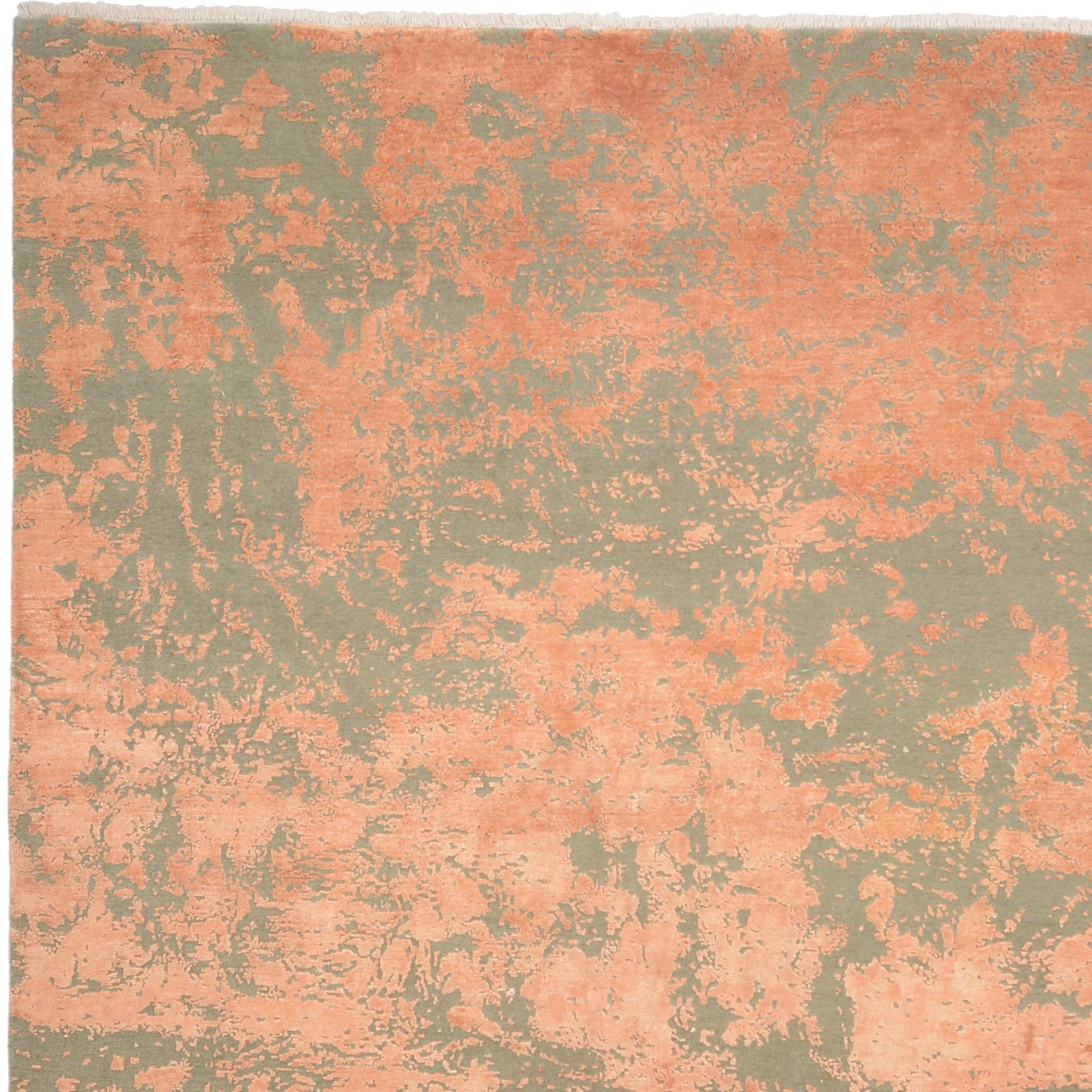 Hand-Knotted Silk Indian Rug, 174 × 244 cm