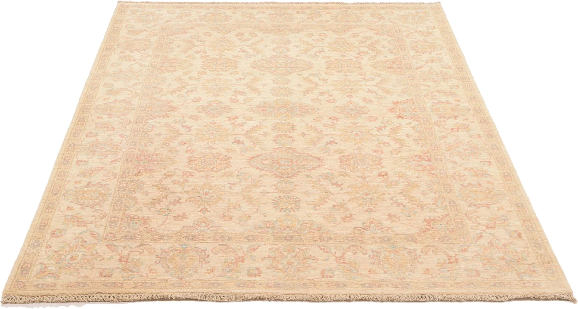 Hand-Knotted Wool Ziegler Pakistani Rug, 178 × 242 cm