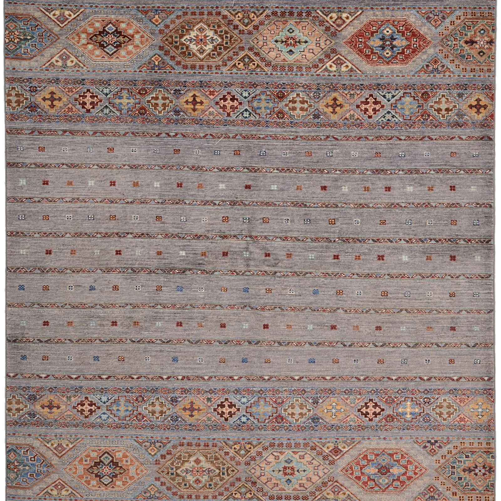 Hand-Knotted Wool Samarkand Pakistani Rug, 168 × 244 cm