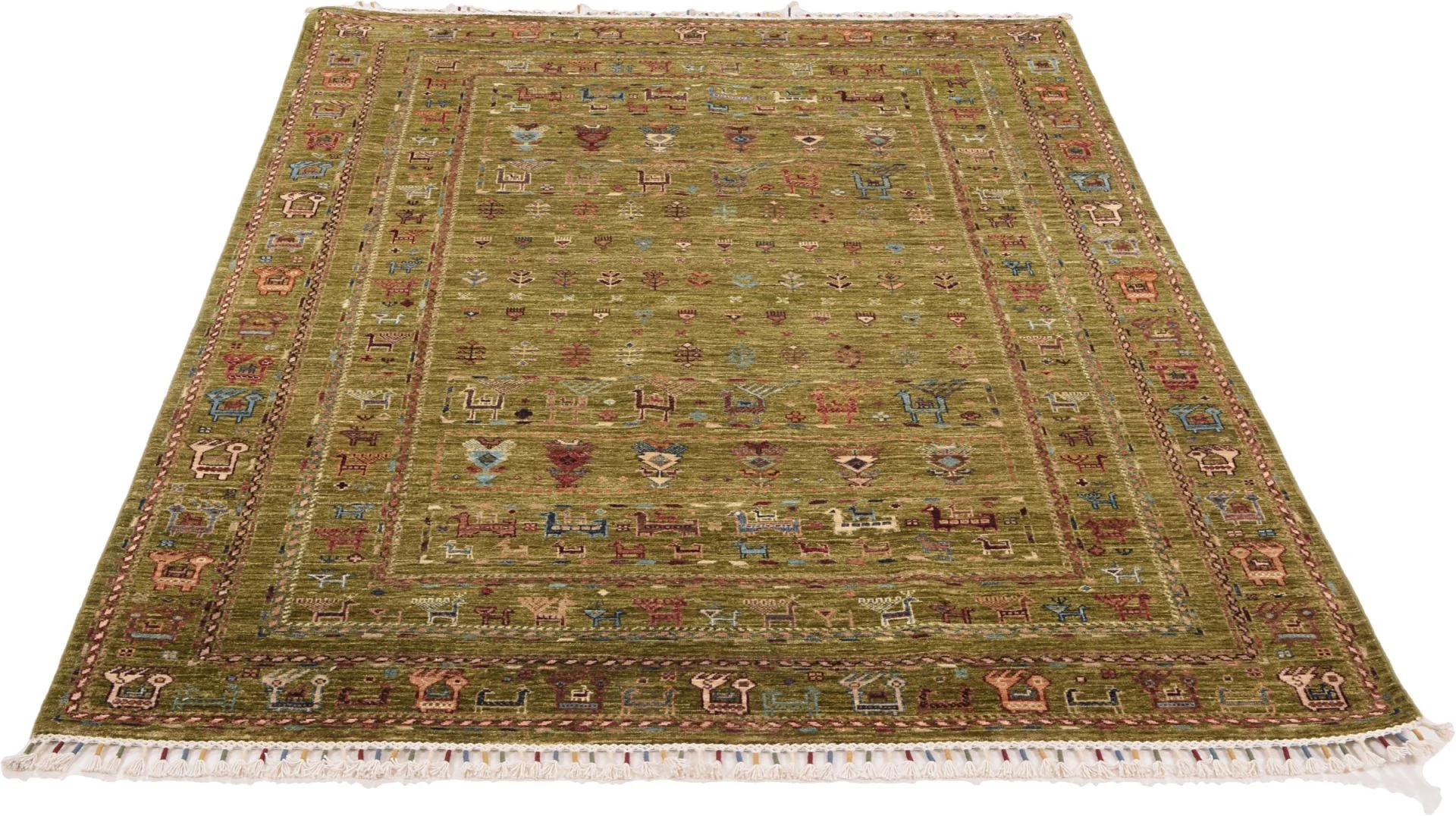 Samarkand Pakistani Rug 168 × 238 cm, Wool, hand-knotted