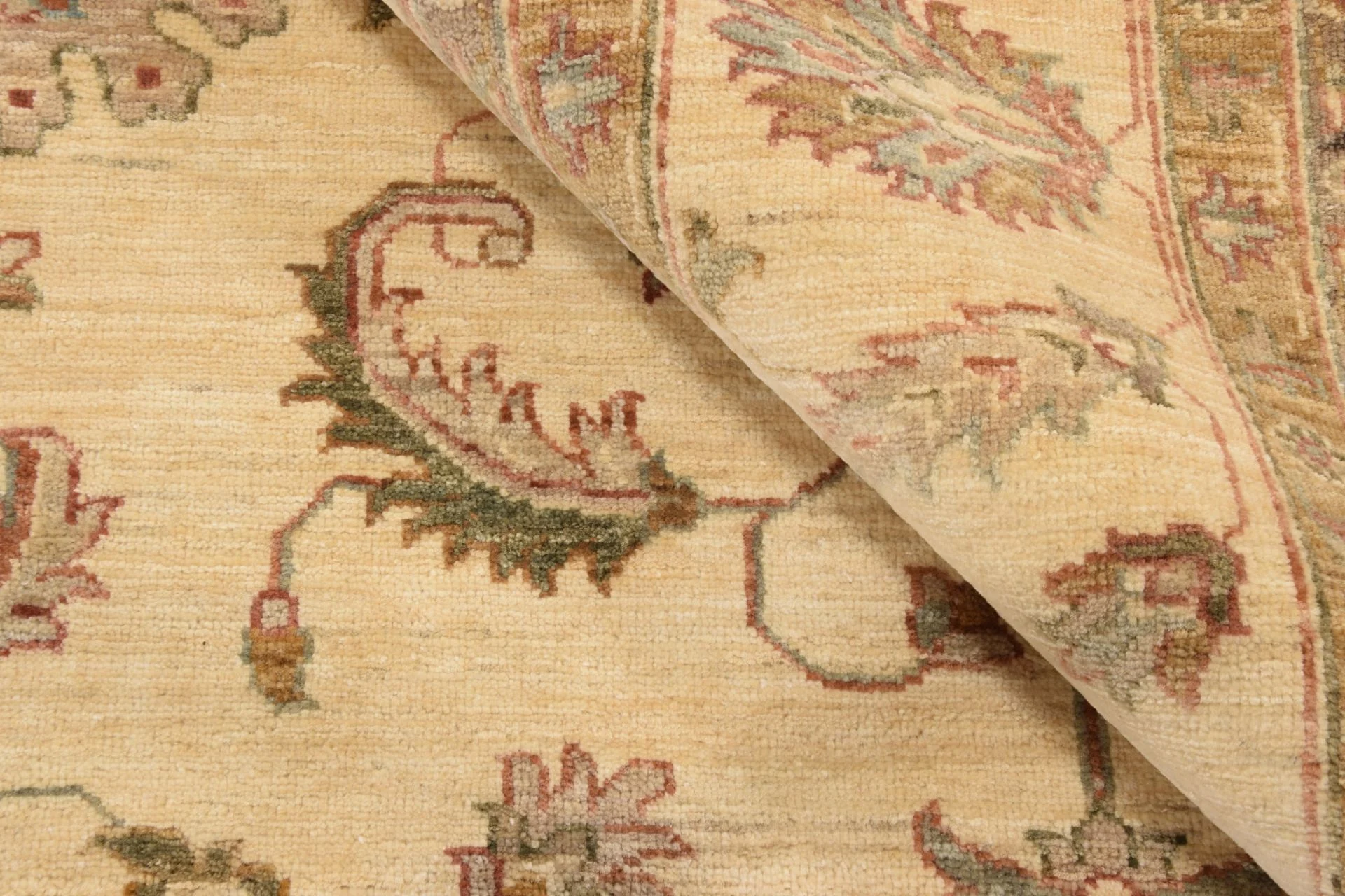 Hand-Knotted Wool Samarkand Afghan Rug, 213 × 273 cm