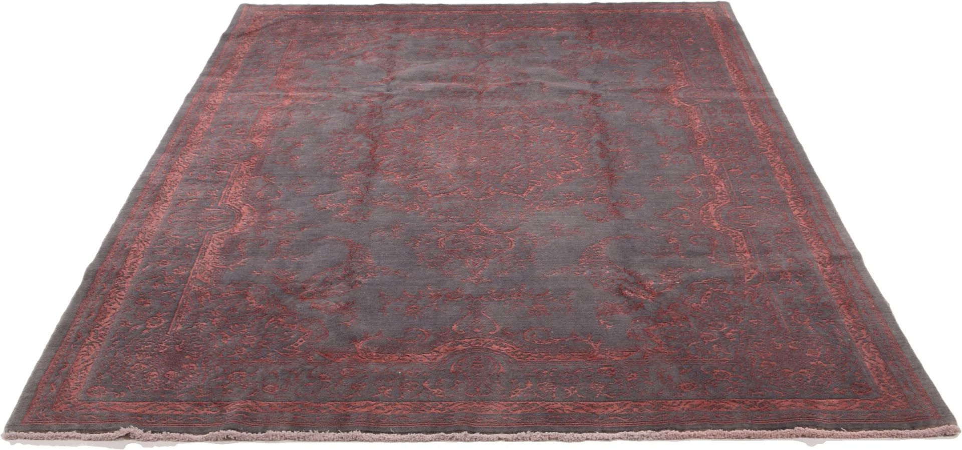 Hand-Knotted Wool Indian Rug, 202 × 295 cm
