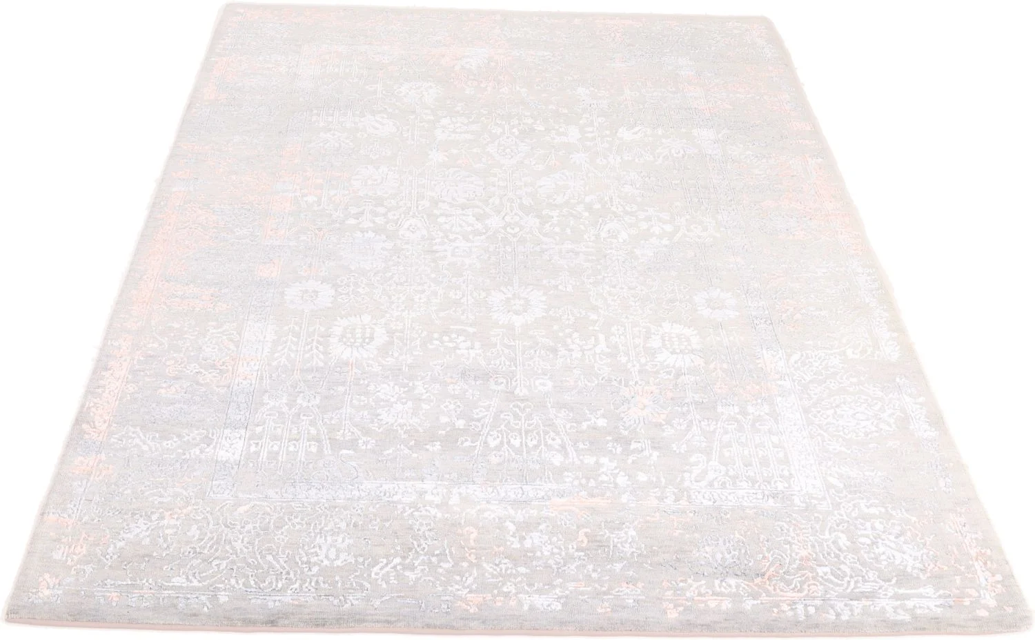 Hand-Knotted Wool Indian Rug, 169 × 237 cm