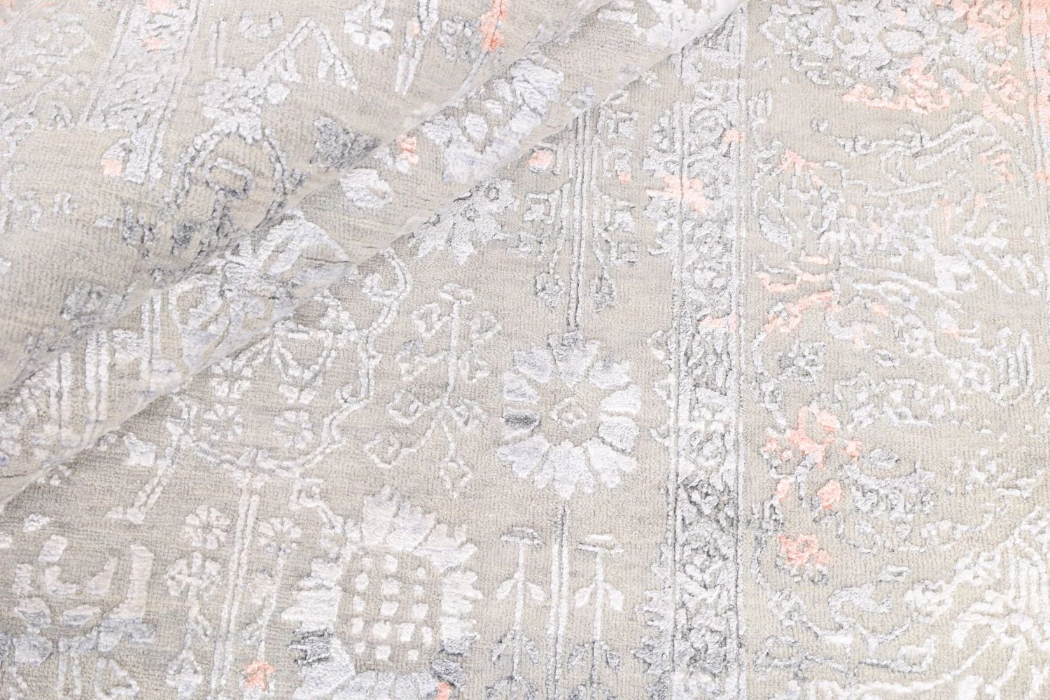 Hand-Knotted Wool Indian Rug, 169 × 237 cm