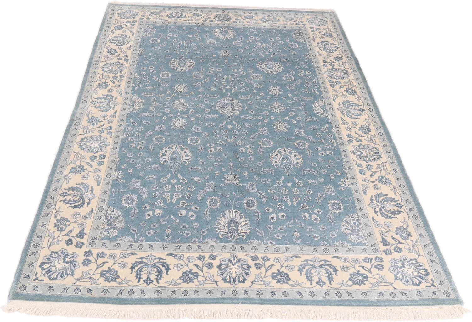Indian Rug — hand-knotted, 165 × 245 cm, Wool