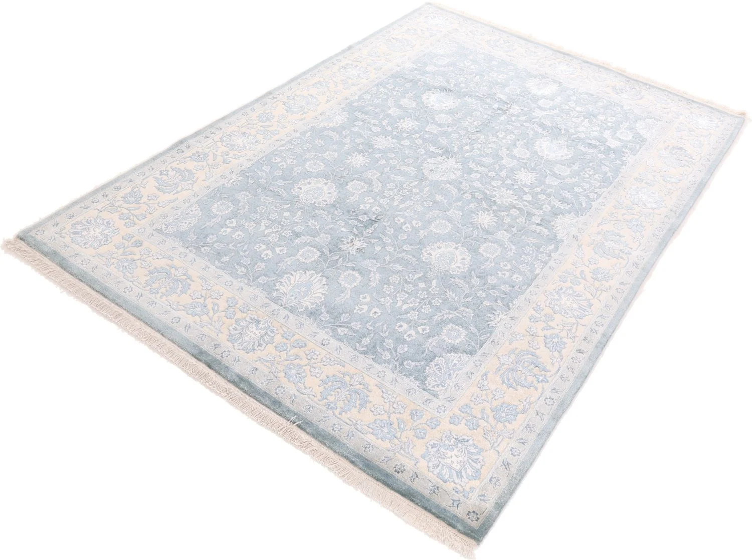 Indian Rug — hand-knotted, 165 × 245 cm, Wool