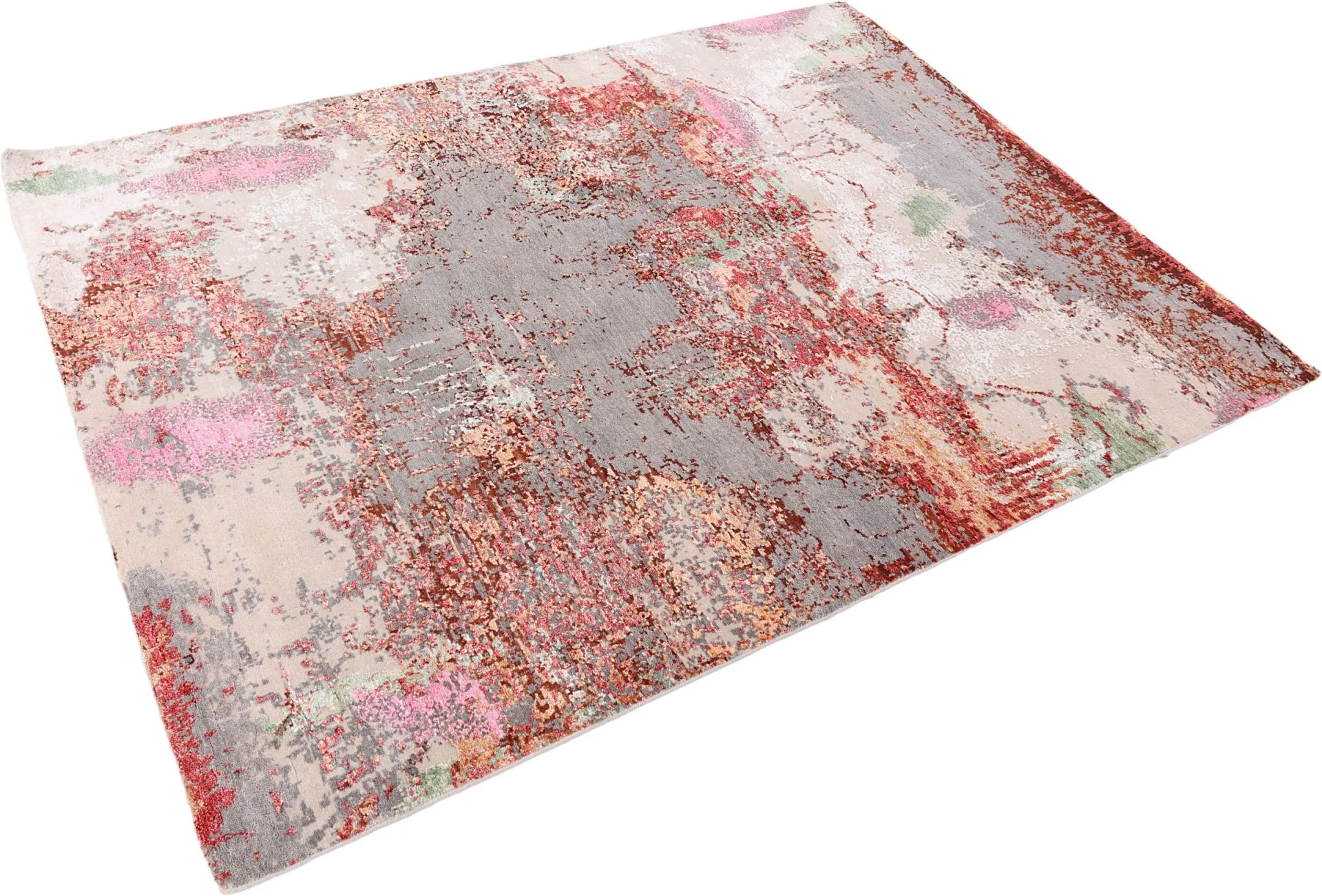 Indian Rug 178 × 244 cm, Wool & Silk, hand-knotted