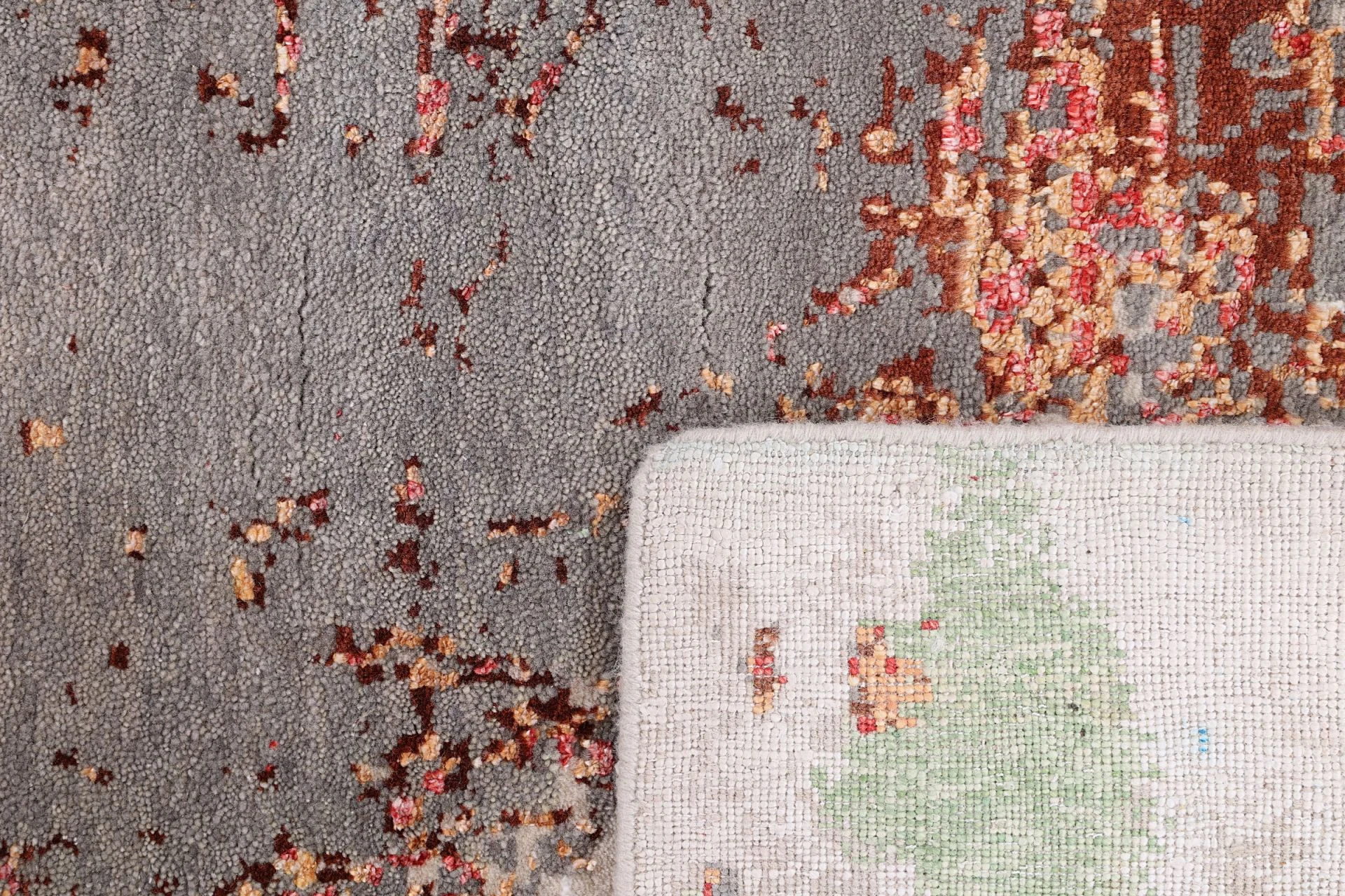 Indian Rug 178 × 244 cm, Wool & Silk, hand-knotted