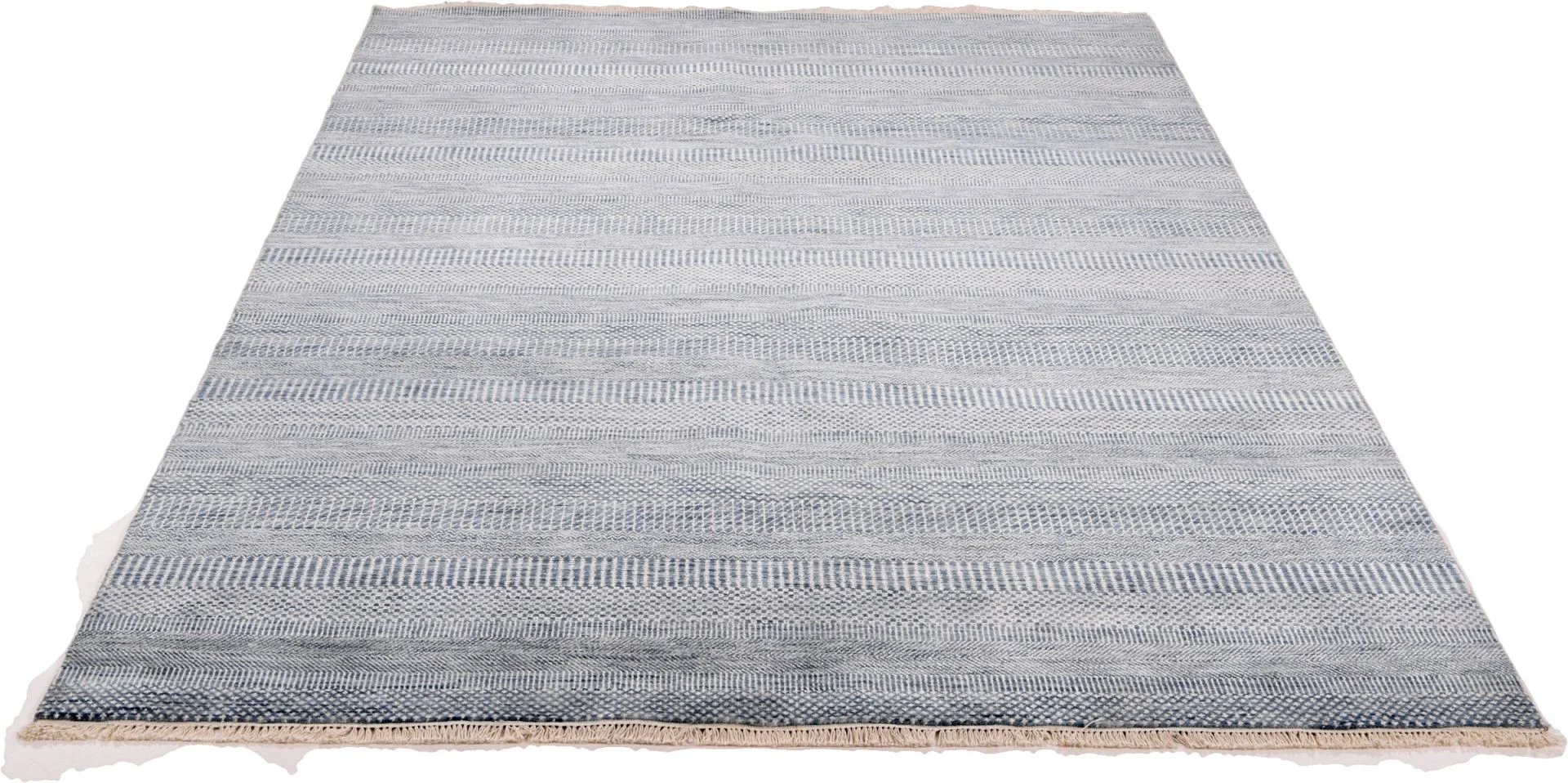 Hand-Knotted Wool Indian Rug, 198 × 299 cm