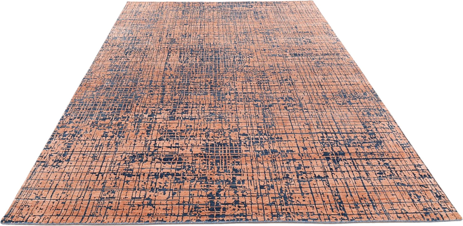 Hand-Knotted Wool & Silk Indian Rug, 273 × 372 cm