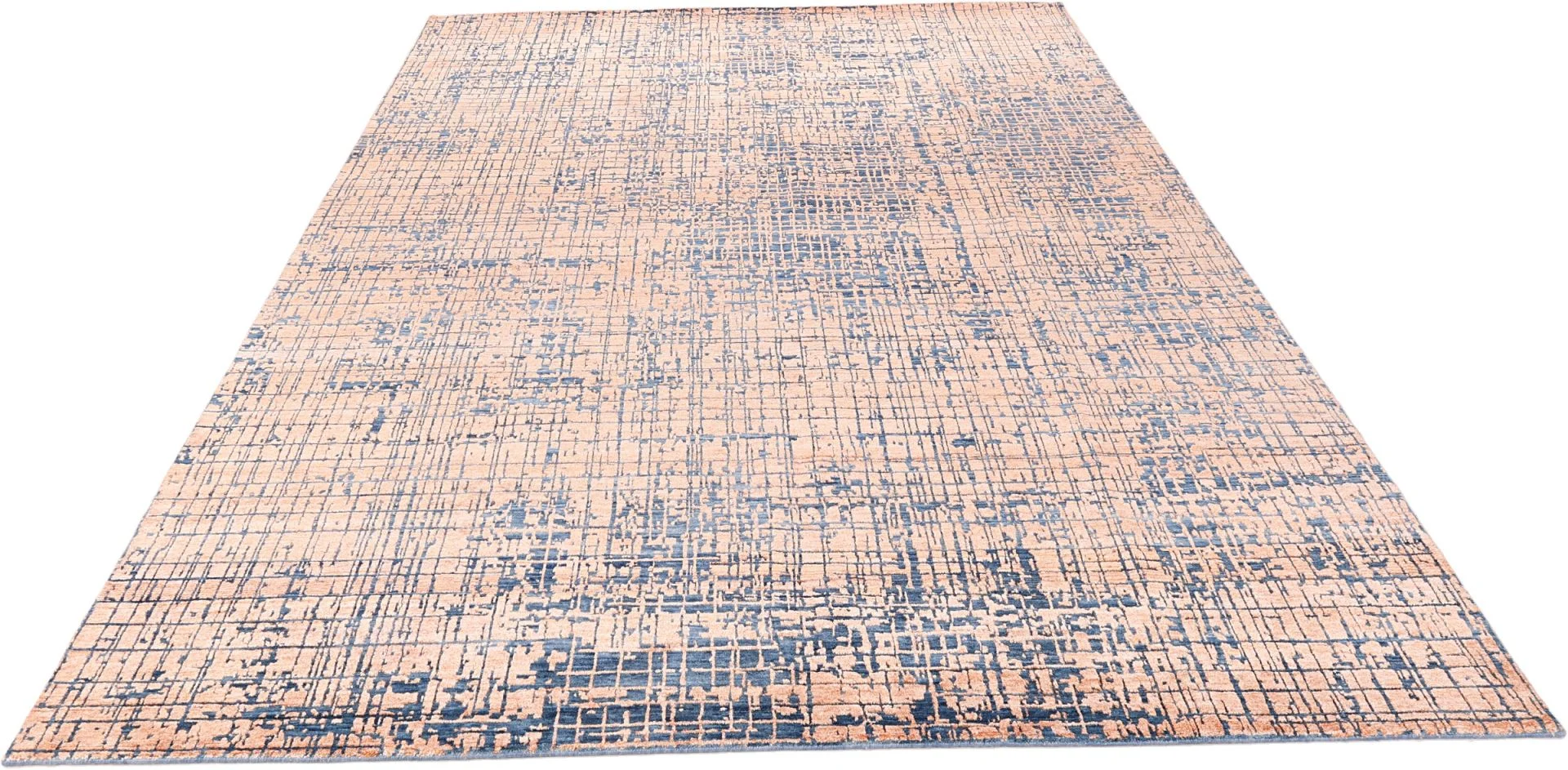 Hand-Knotted Wool & Silk Indian Rug, 273 × 372 cm