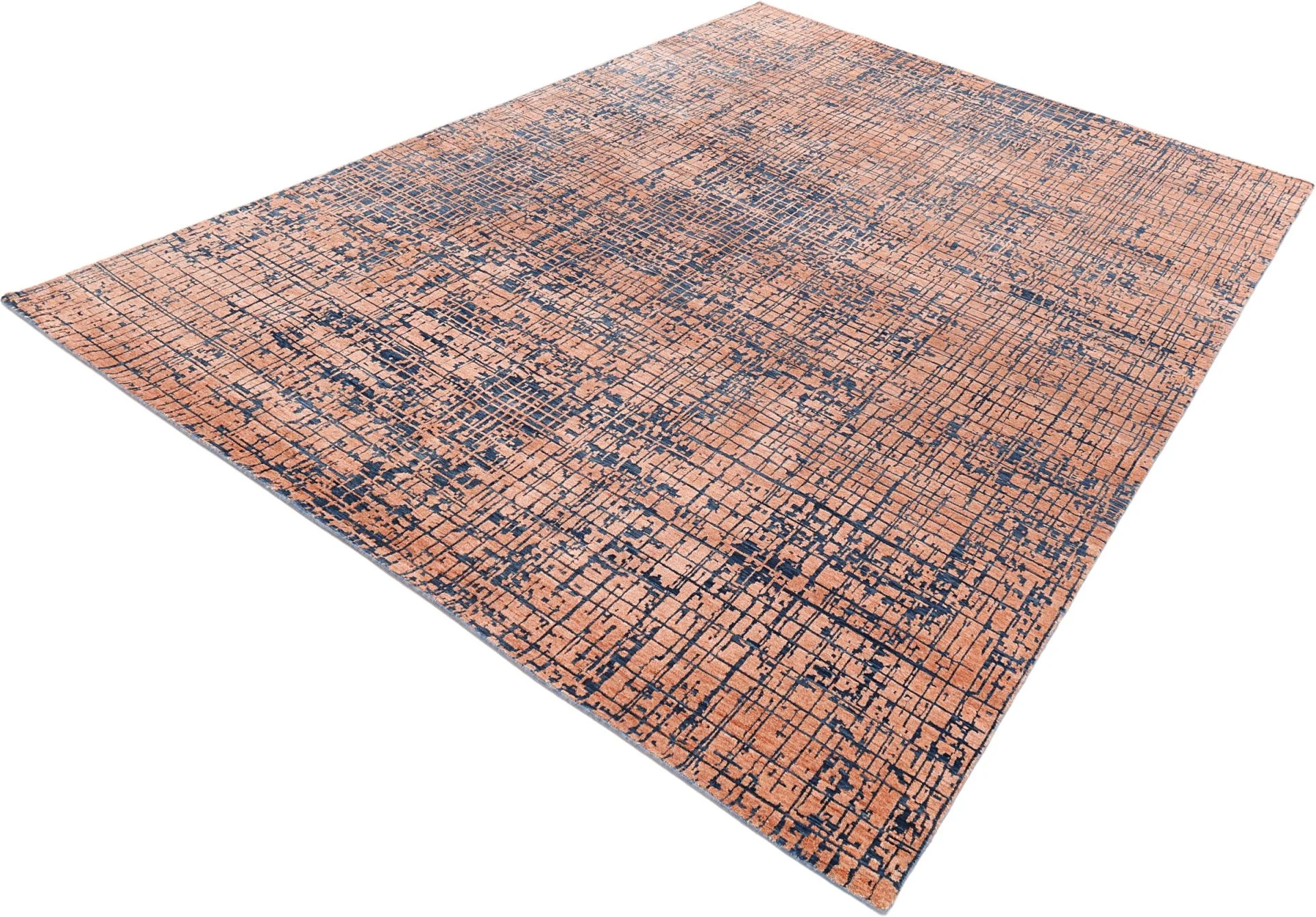 Hand-Knotted Wool & Silk Indian Rug, 273 × 372 cm