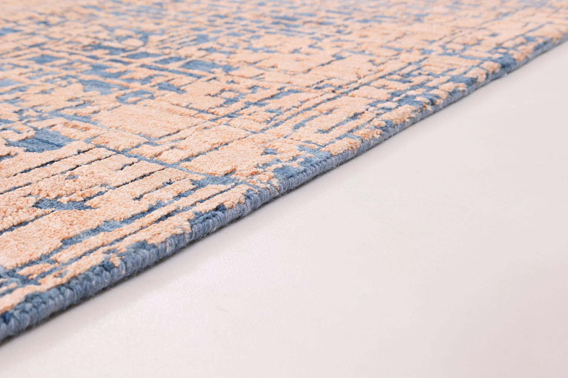 Hand-Knotted Wool & Silk Indian Rug, 273 × 372 cm