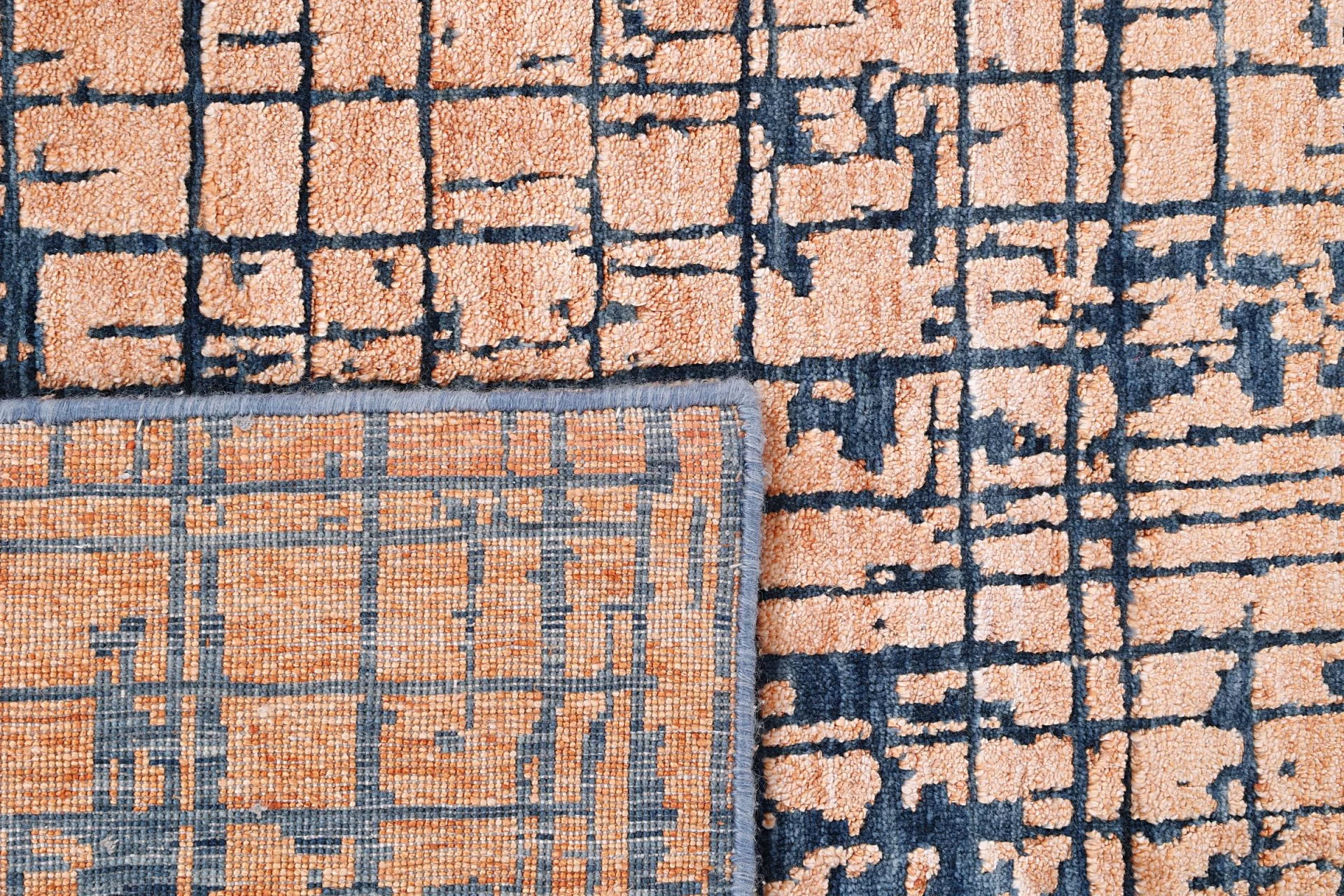 Hand-Knotted Wool & Silk Indian Rug, 273 × 372 cm