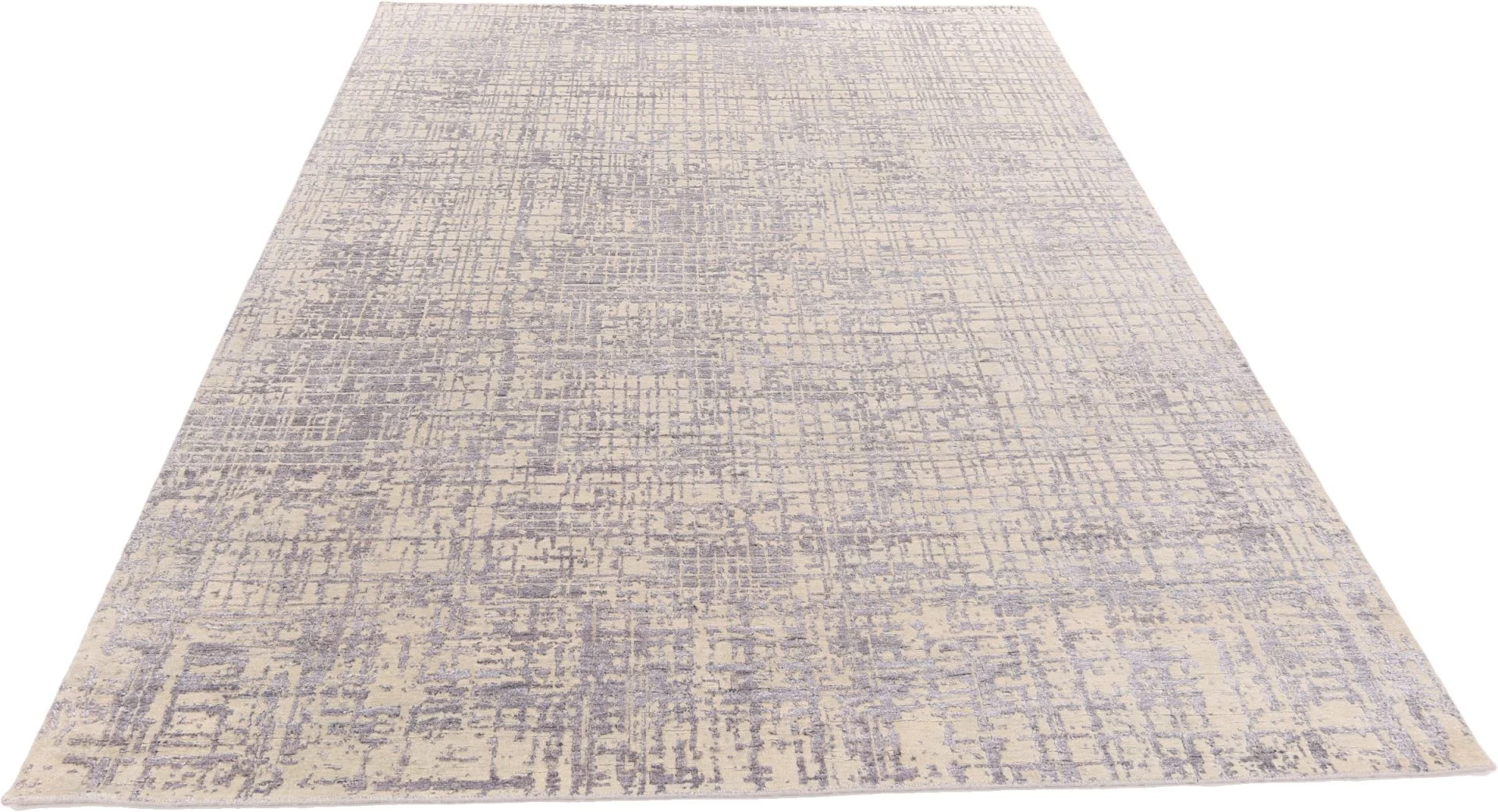 Indian Rug — hand-knotted, 241 × 314 cm, Wool & Silk