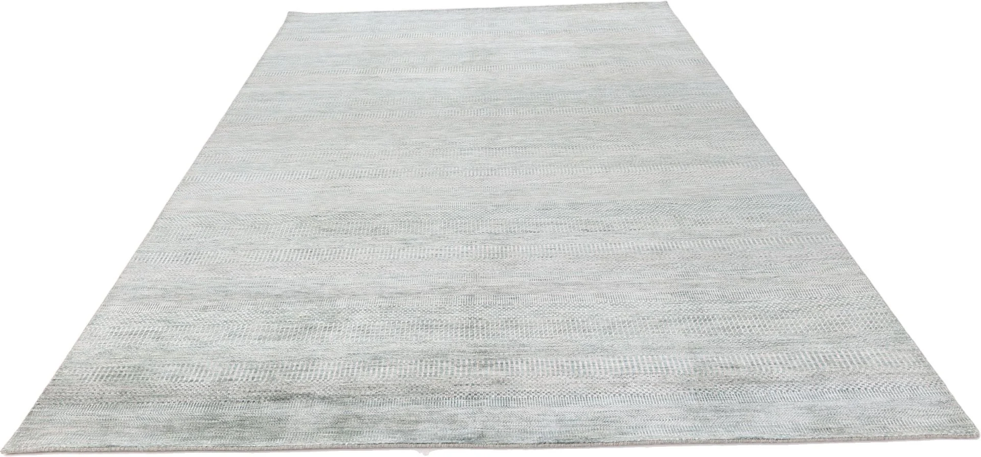 Hand-Knotted Wool & Silk Indian Rug, 276 × 374 cm